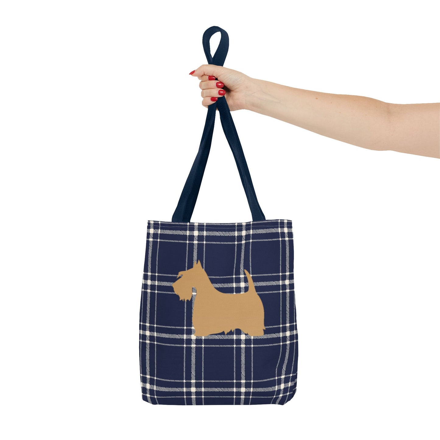 Plaid Scottish Terrier Tote Bag, Stylish Carryall for Pet Lovers, Perfect for Shopping, Beach Days, Teachers, Gifts, All-Occasion Bag
