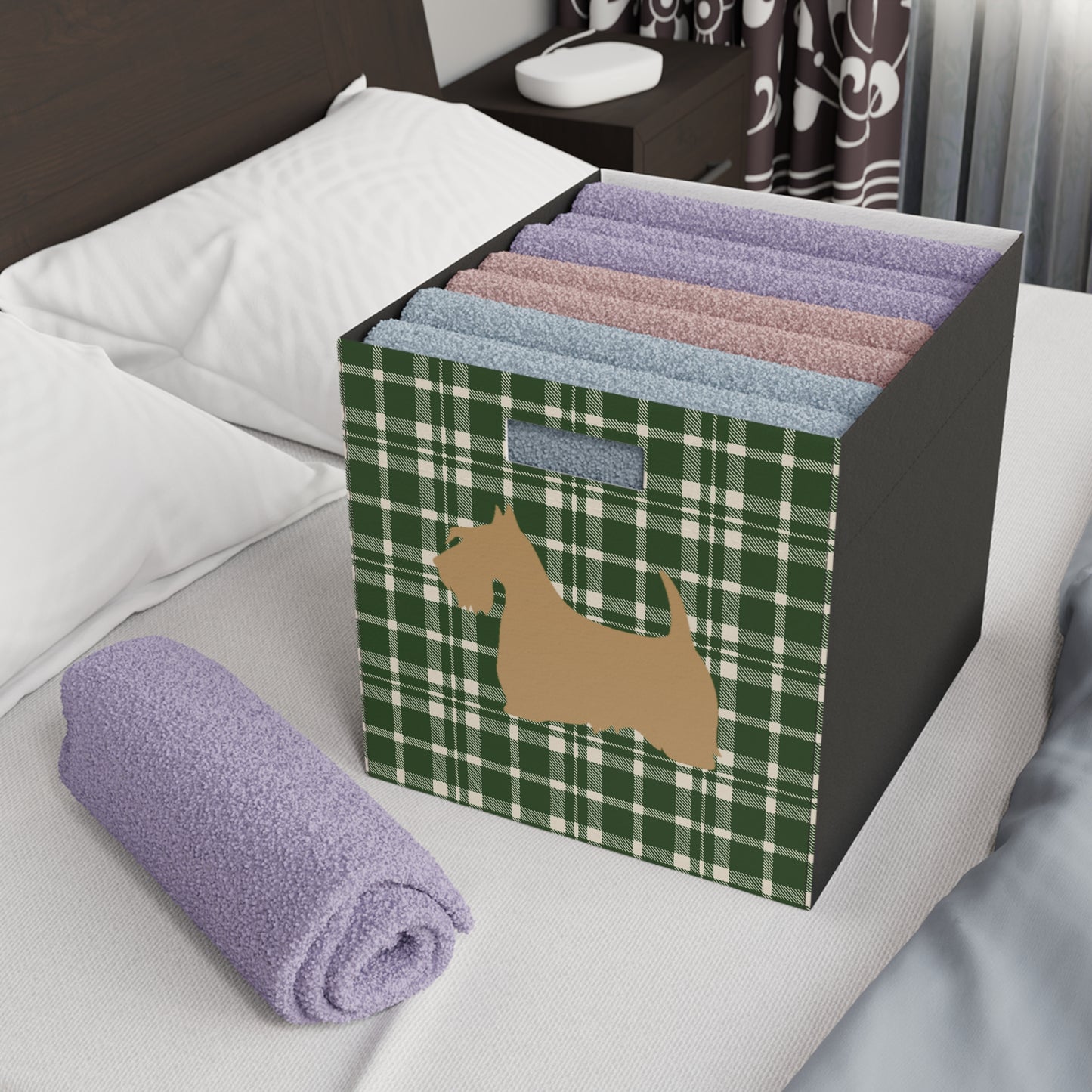 Scottish Terrier Plush Storage Box, Cozy Organizer, Home Decor, Pet-Friendly, Gift Idea, Game Room, Modern Storage Solution