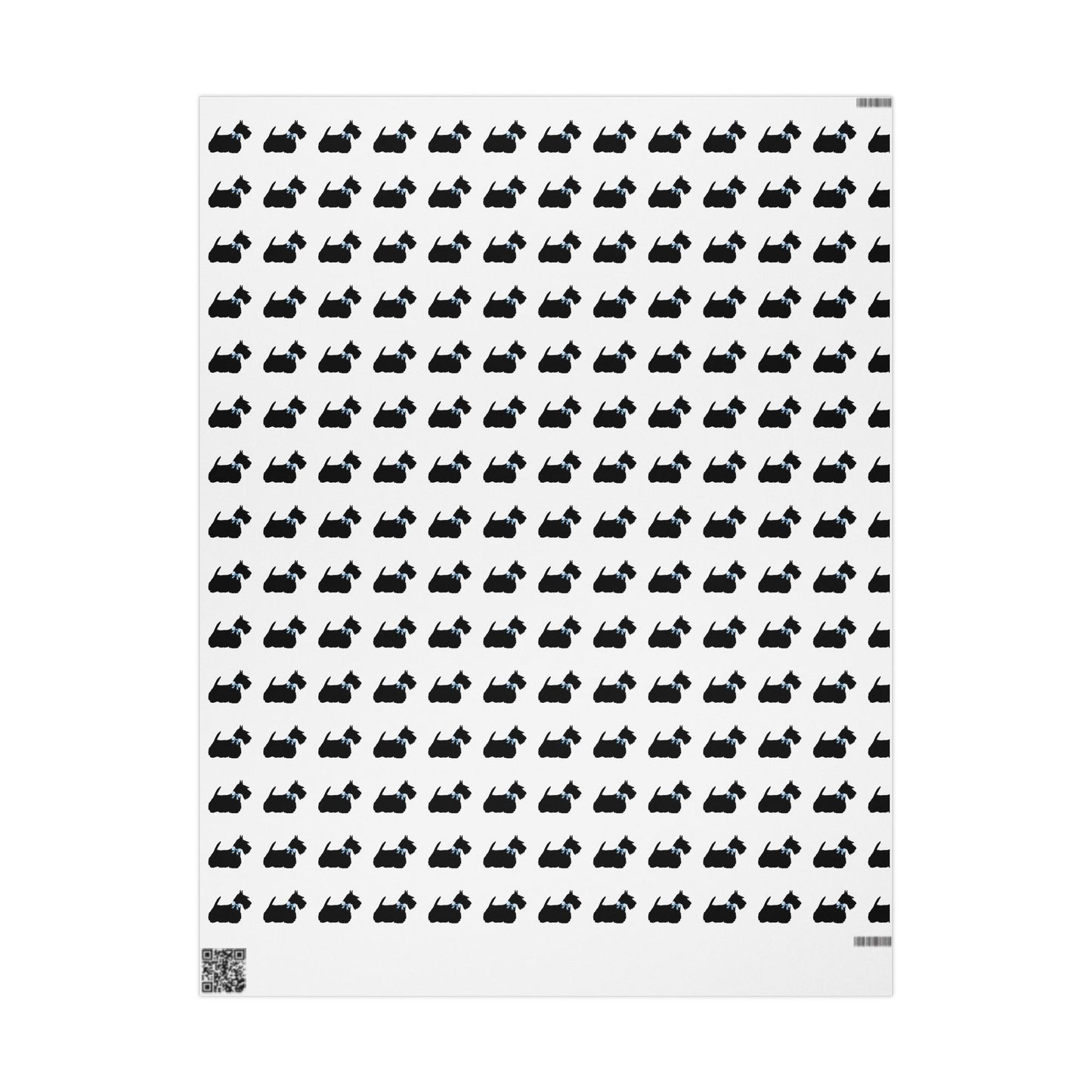 Wrapping Paper - Scottish Terrier with Blue Bow