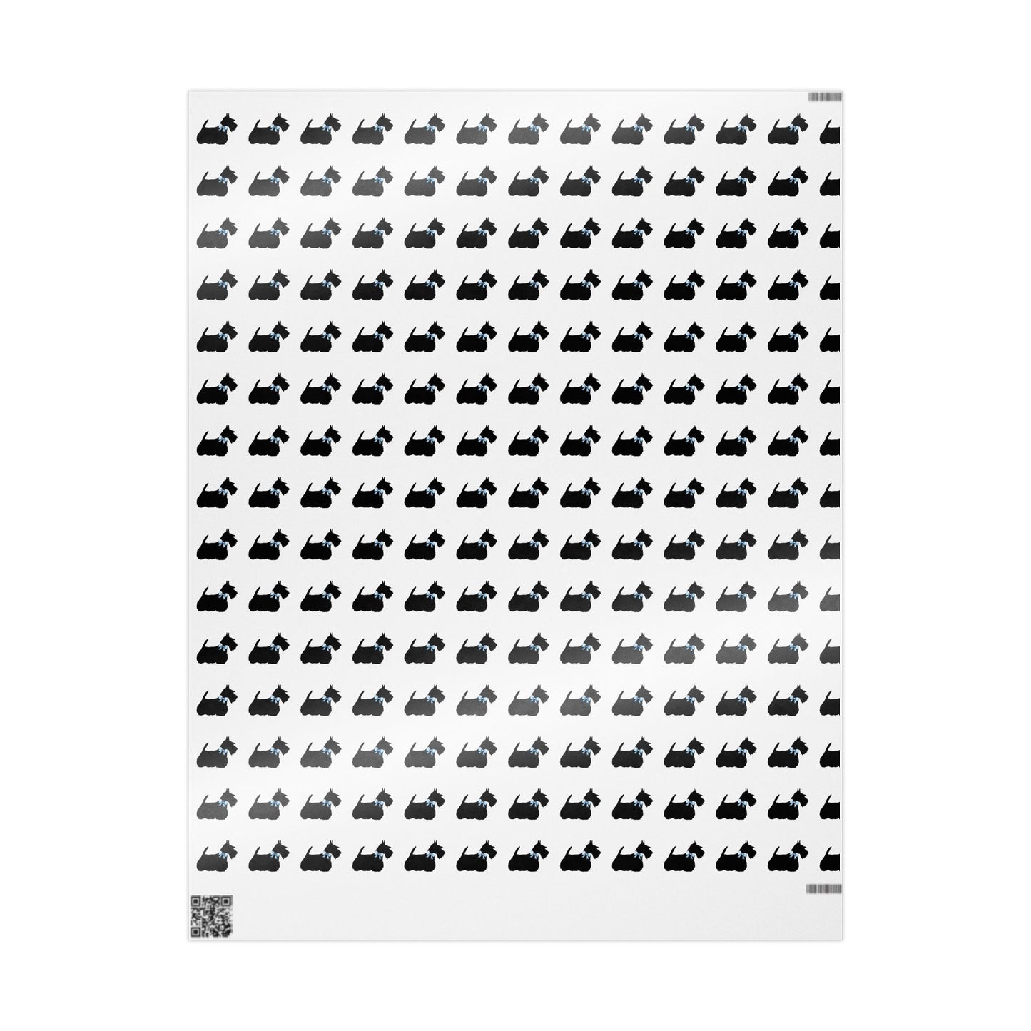Wrapping Paper - Scottish Terrier with Blue Bow