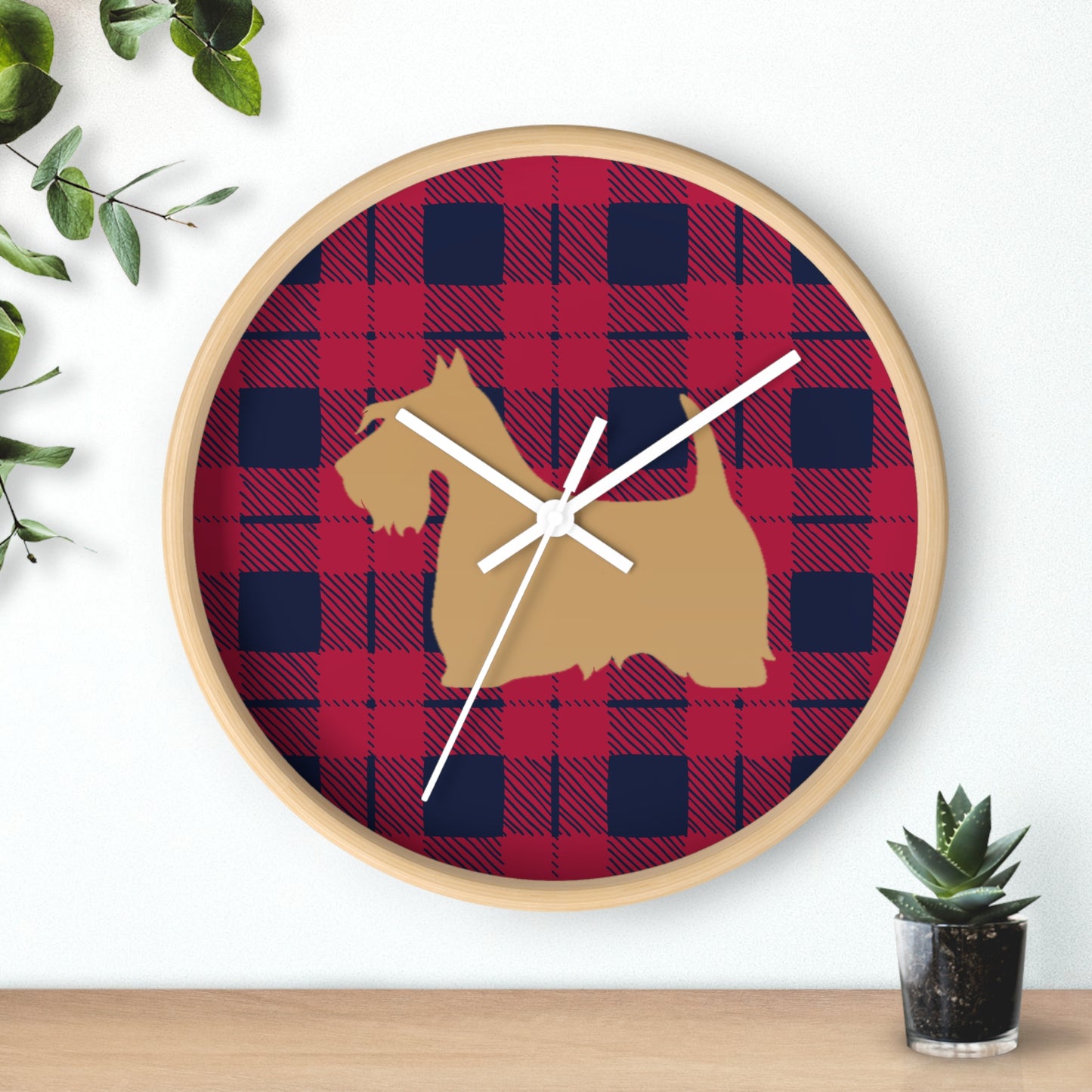 Scottish Terrier Wall Clock, Pet Lover Gift, Home Decor, Office Decor, Scottish Terrier Decor, Unique Wall Timepiece