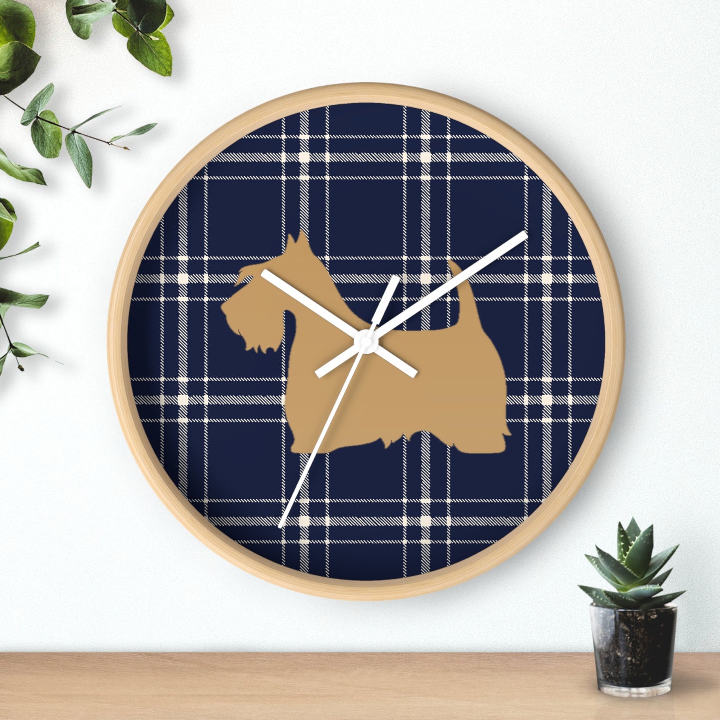 Scottish Terrier Wall Clock, Pet Lover Gift, Home Decor, Office Decor, Scottish Terrier Decor, Unique Wall Timepiece