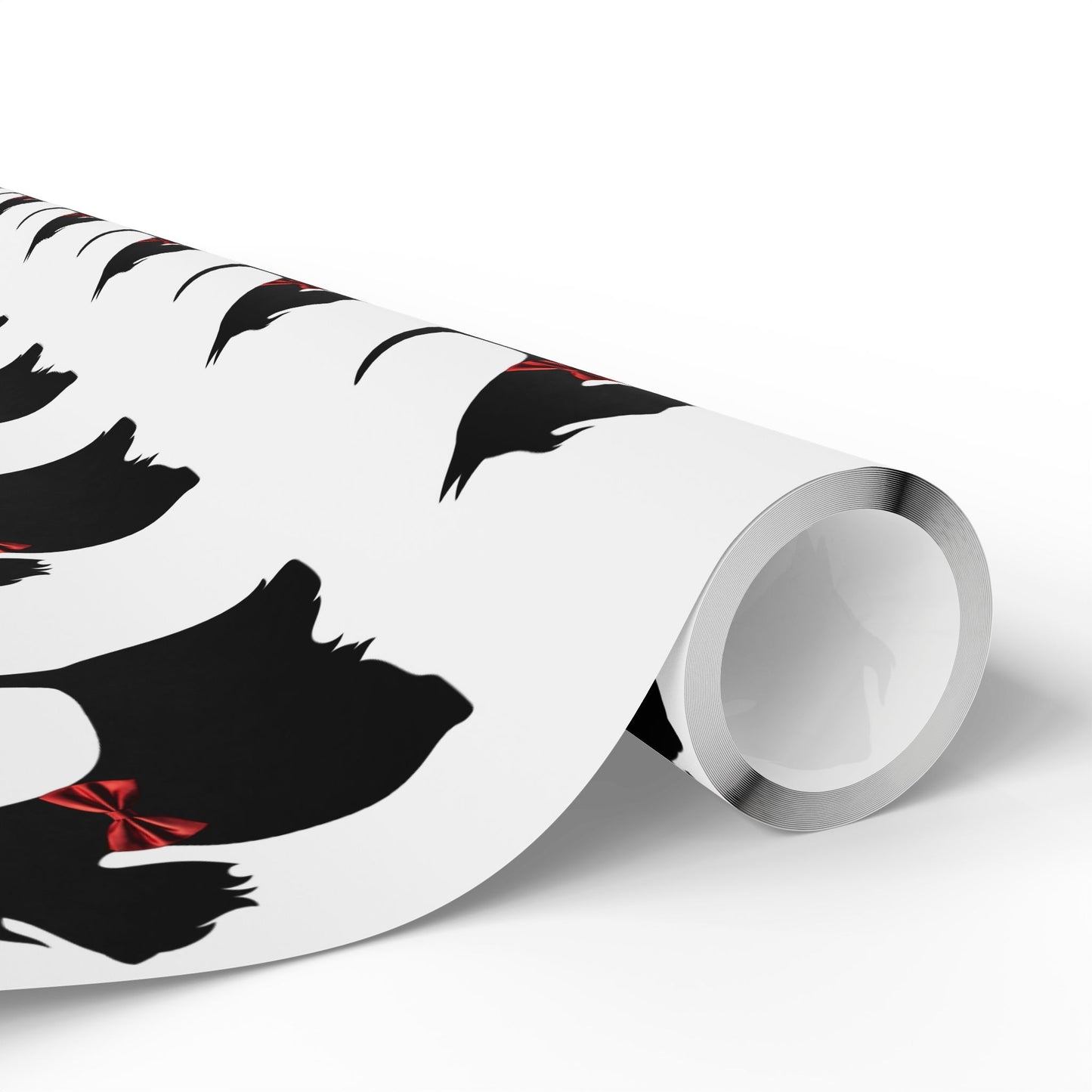 Gift Wrapping Papers - Scottish Terrier with Red Bow Design