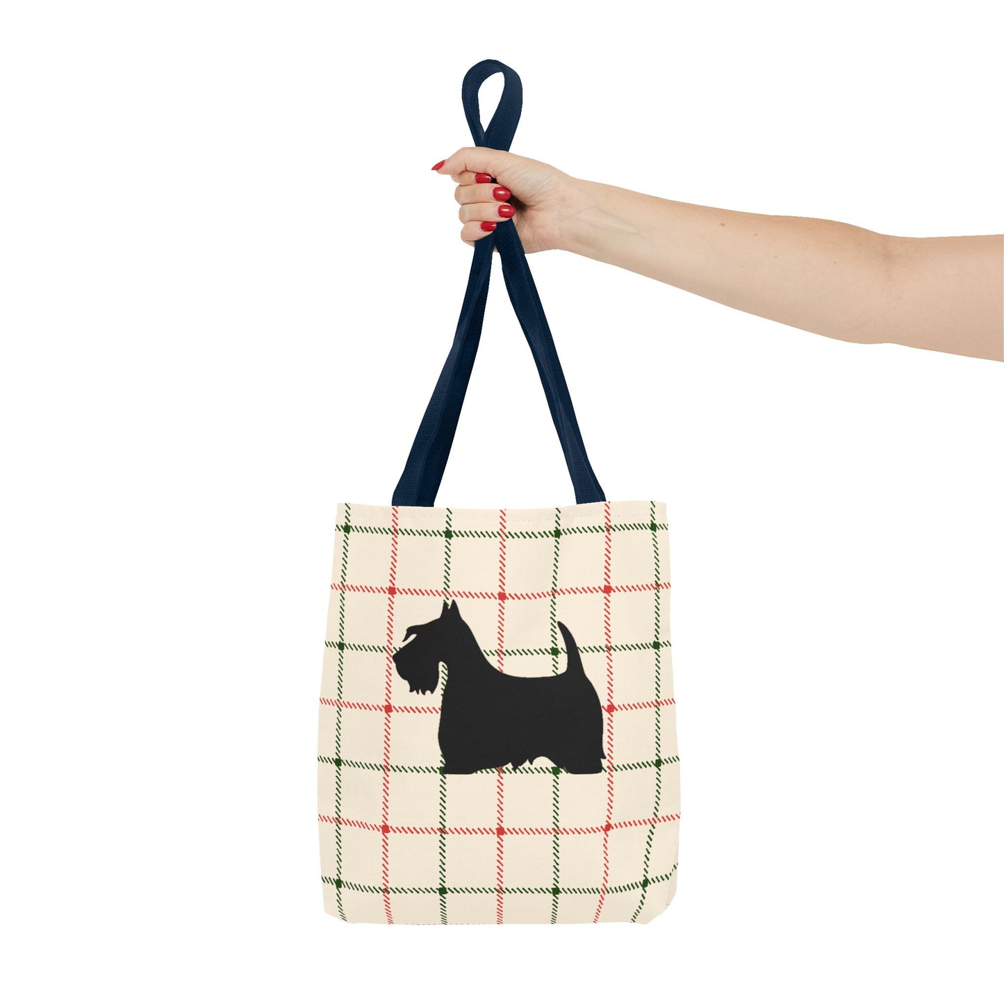 Plaid Scottish Terrier Tote Bag, Stylish Carryall for Pet Lovers, Perfect for Shopping, Beach Days, Teachers, Gifts, All-Occasion Bag