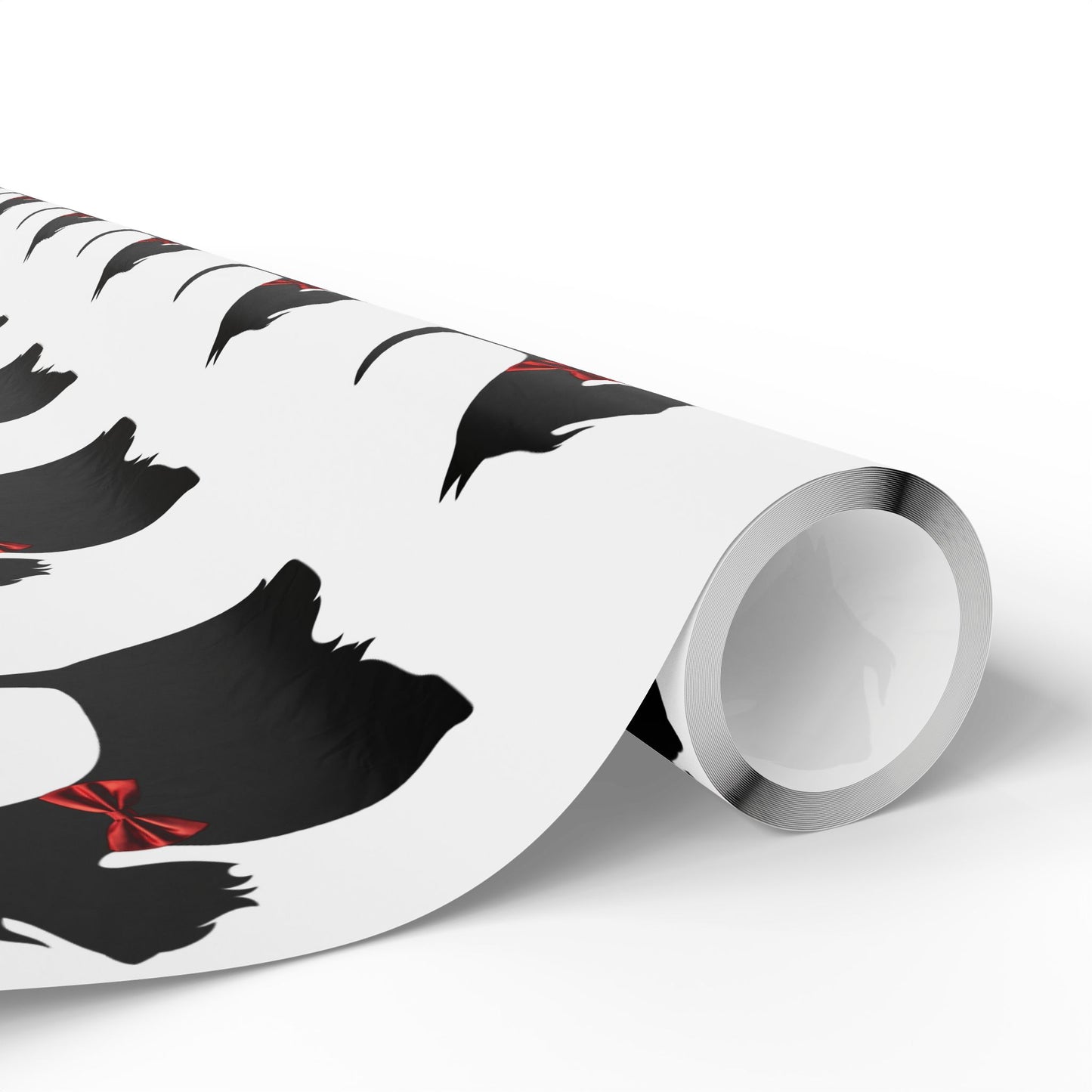 Gift Wrapping Papers - Scottish Terrier with Red Bow Design