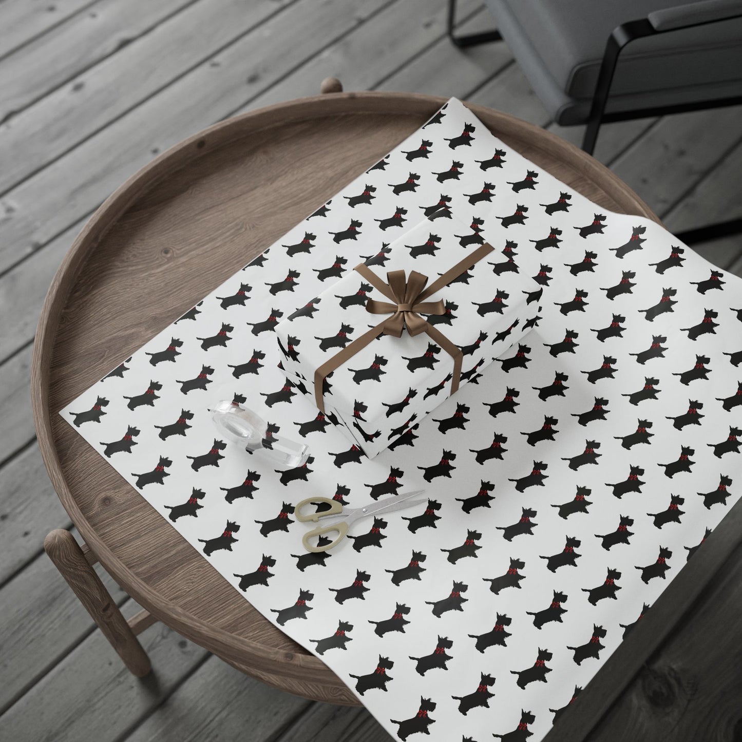 Scottish Terrier Wrapping Paper, Scottie Dog Gift Wrap, Unique Decorative Paper, Eco-friendly Packaging, Party Supplies, Wrapping Essentials, Holiday Gift Wrap
