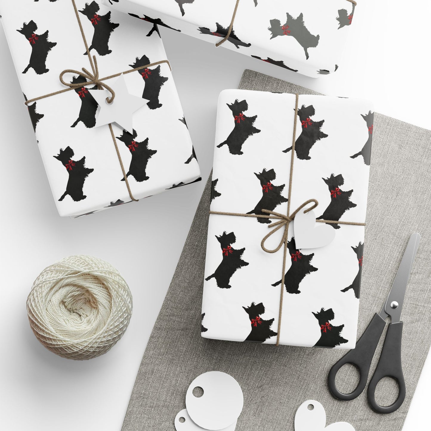 Scottish Terrier Wrapping Paper, Scottie Dog Gift Wrap, Unique Decorative Paper, Eco-friendly Packaging, Party Supplies, Wrapping Essentials, Holiday Gift Wrap