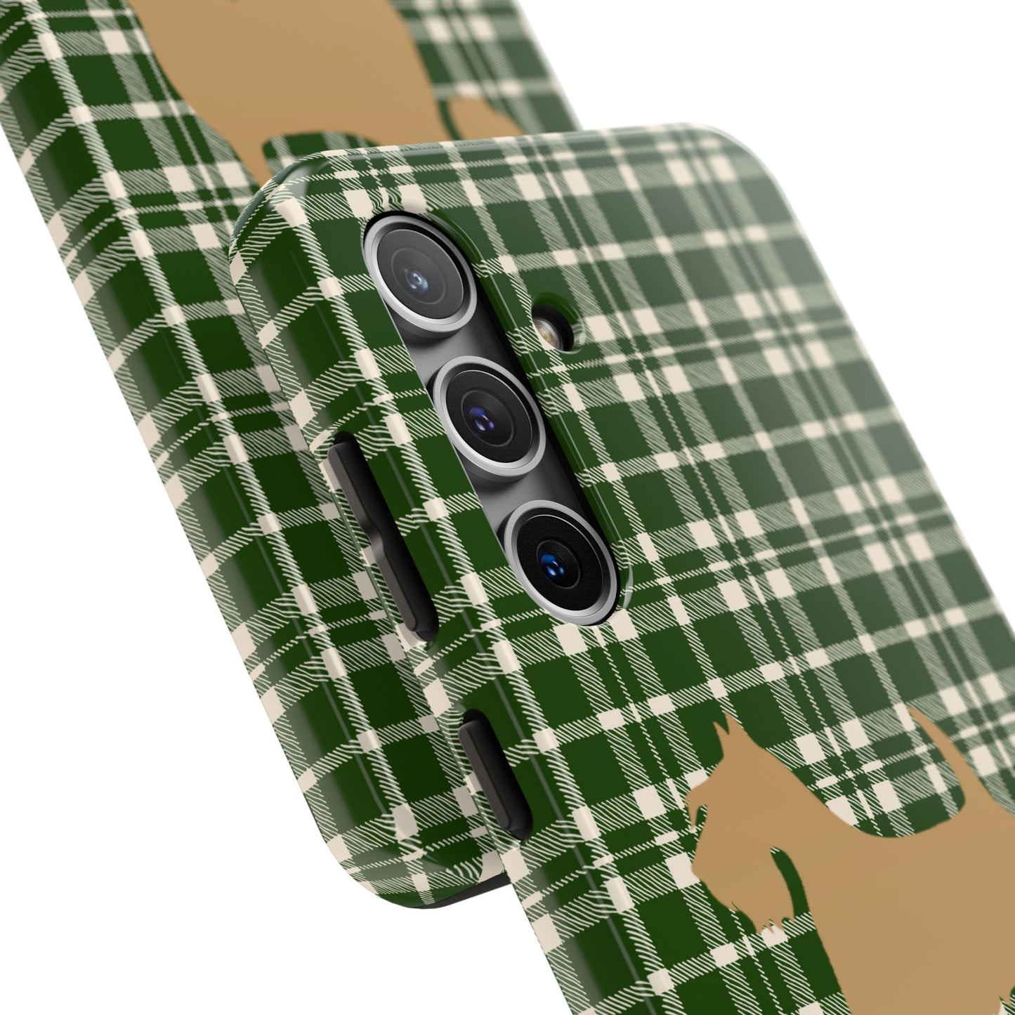 Scottish Terrier Phone Case, Tough Cases, Scottie Dog Phone Cover, Gift for Dog Lovers, Plaid Design