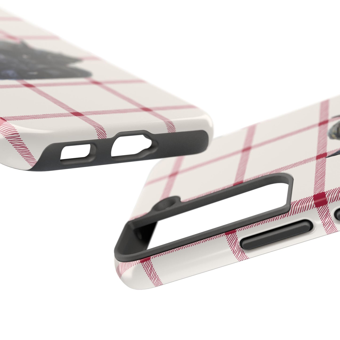 Scottish Terrier Phone Case, Tough Cases, Scottie Dog Phone Cover, Gift for Dog Lovers, Plaid Design