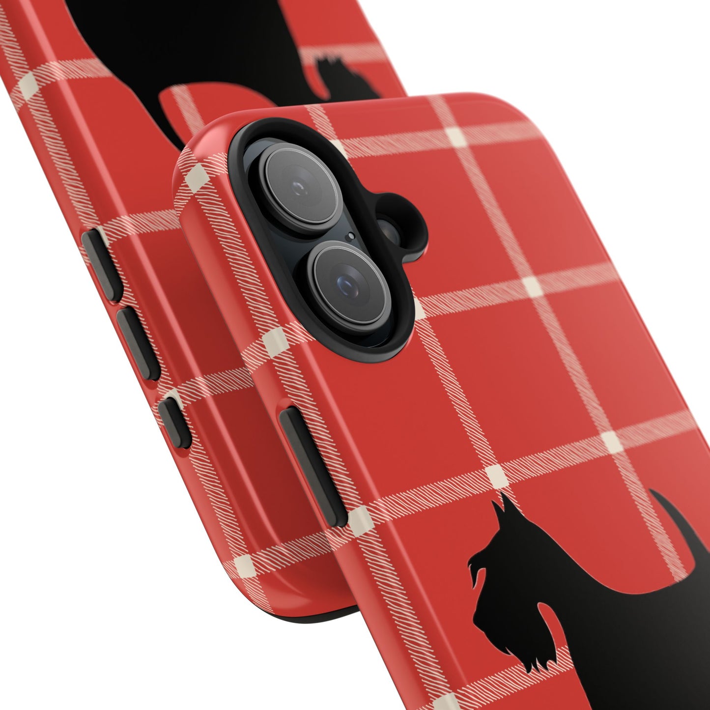Scottish Terrier Phone Case, Tough Cases, Scottie Dog Phone Cover, Gift for Dog Lovers, Plaid Design