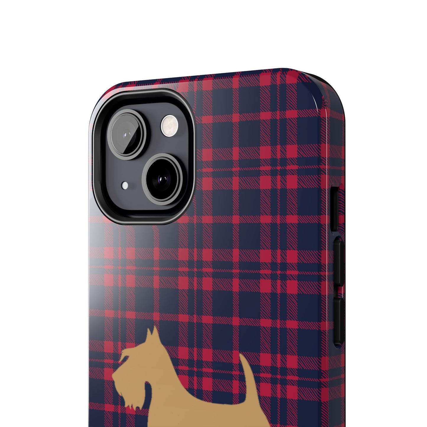 Scottish Terrier Phone Case, Tough Cases, Scottie Dog Phone Cover, Gift for Dog Lovers, Plaid Design