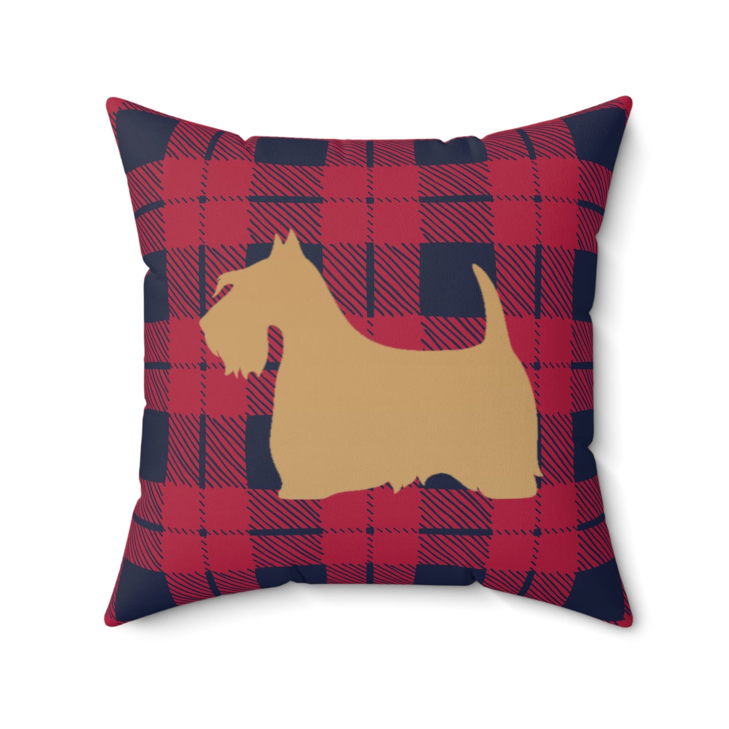 Scottish Terrier Faux Suede Pillow, Cozy Home Decor, Housewarming Gift, Pet Lover Gift, Holiday Accent Cushion
