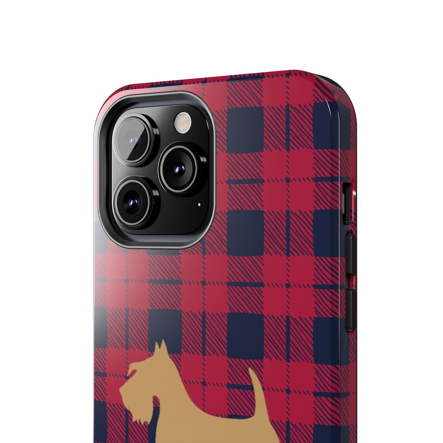 Scottish Terrier Phone Case, Tough Cases, Scottie Dog Phone Cover, Gift for Dog Lovers, Plaid Design