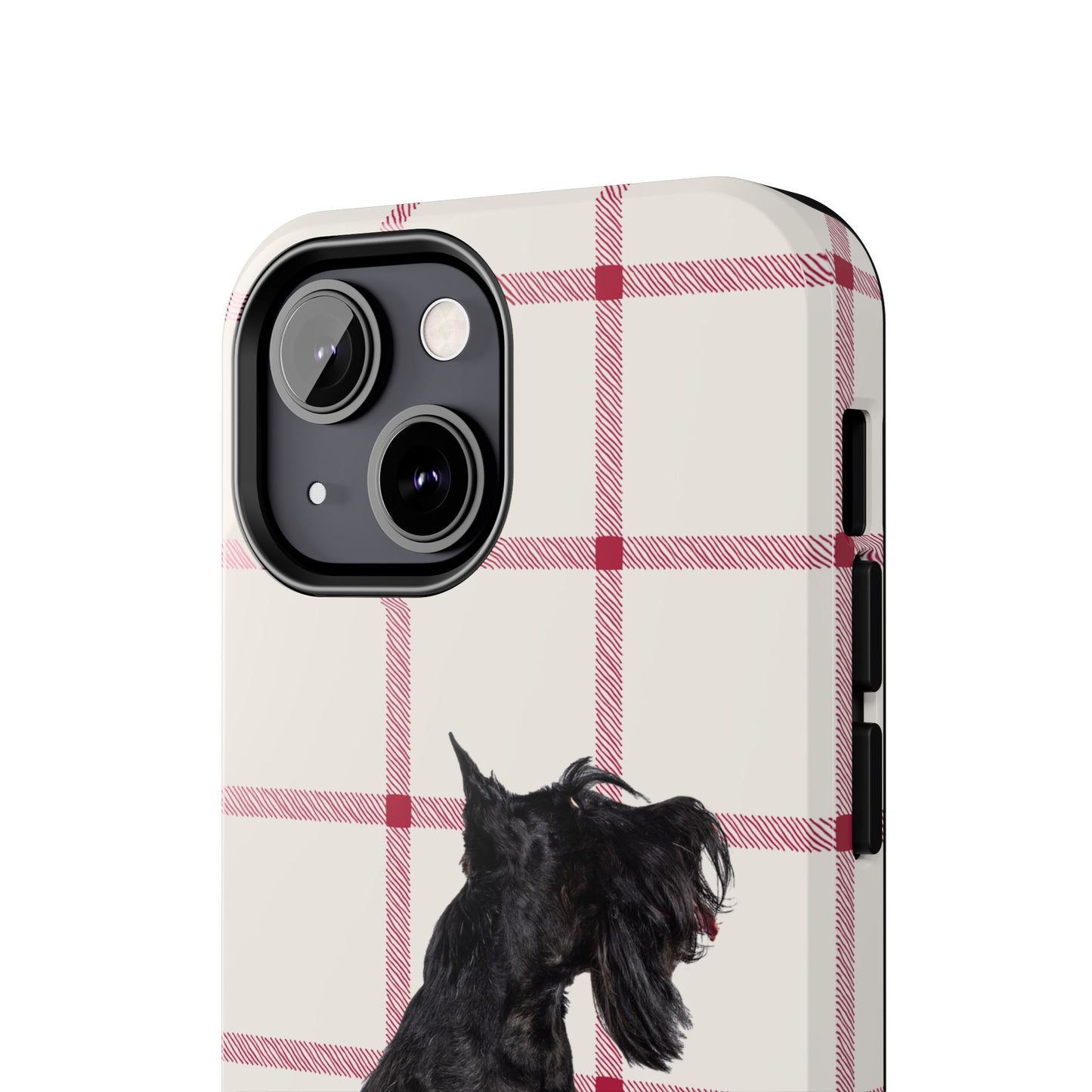 Scottish Terrier Phone Case, Tough Cases, Scottie Dog Phone Cover, Gift for Dog Lovers, Plaid Design