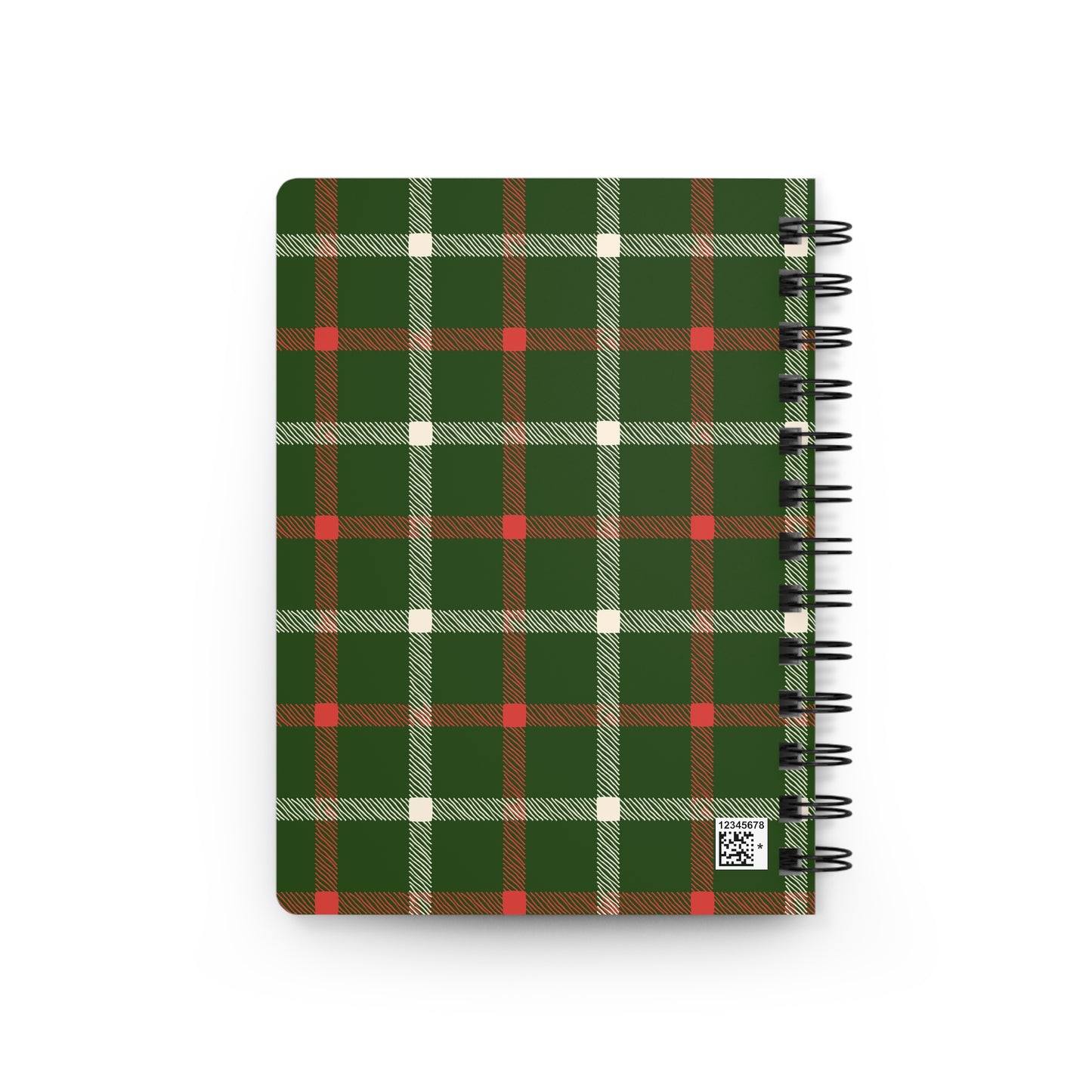 Plaid Spiral Bound Journal with Scottish Terrier Silhouette, Notebooks for Gifts, School Supplies, Writing, Pet Lovers