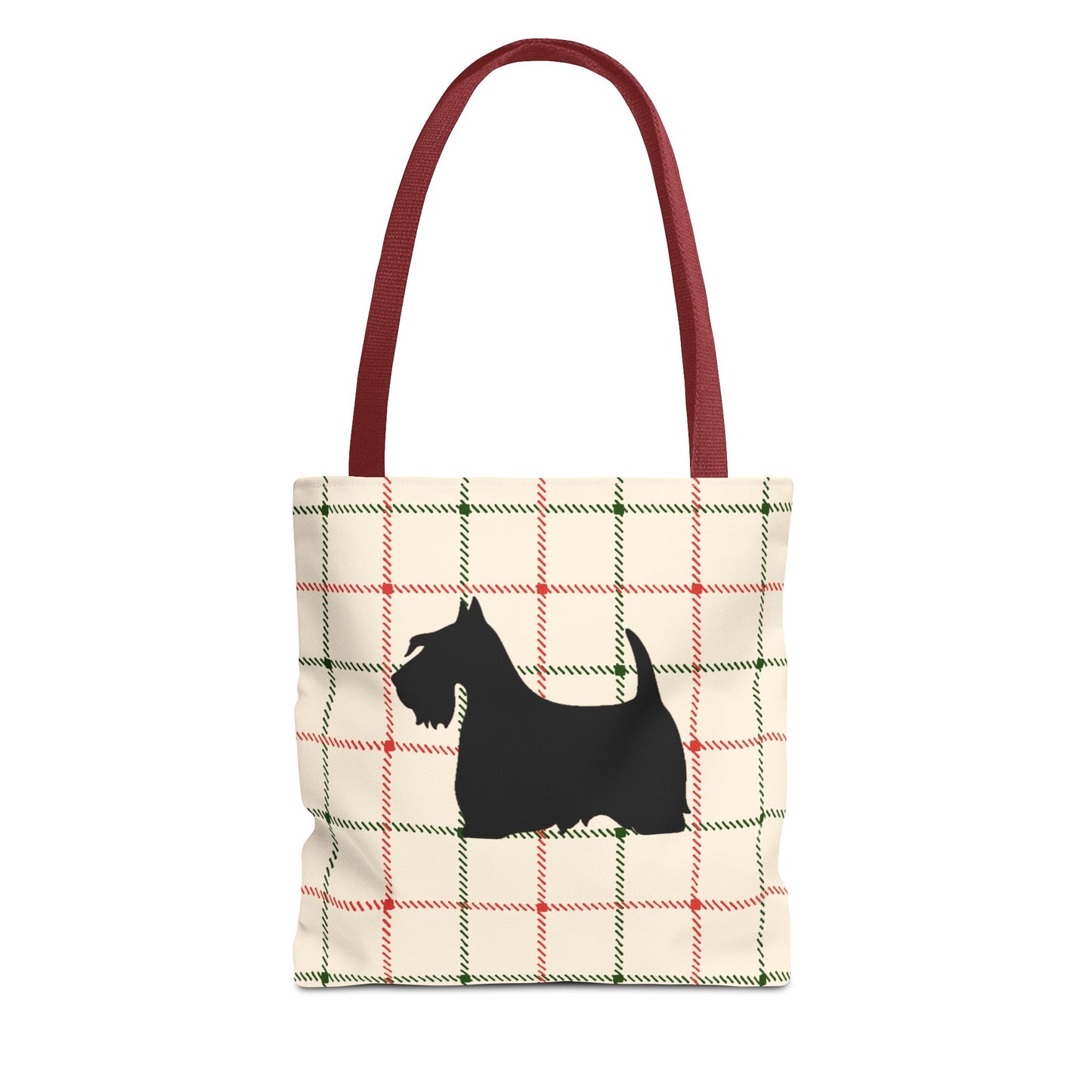 Plaid Scottish Terrier Tote Bag, Stylish Carryall for Pet Lovers, Perfect for Shopping, Beach Days, Teachers, Gifts, All-Occasion Bag