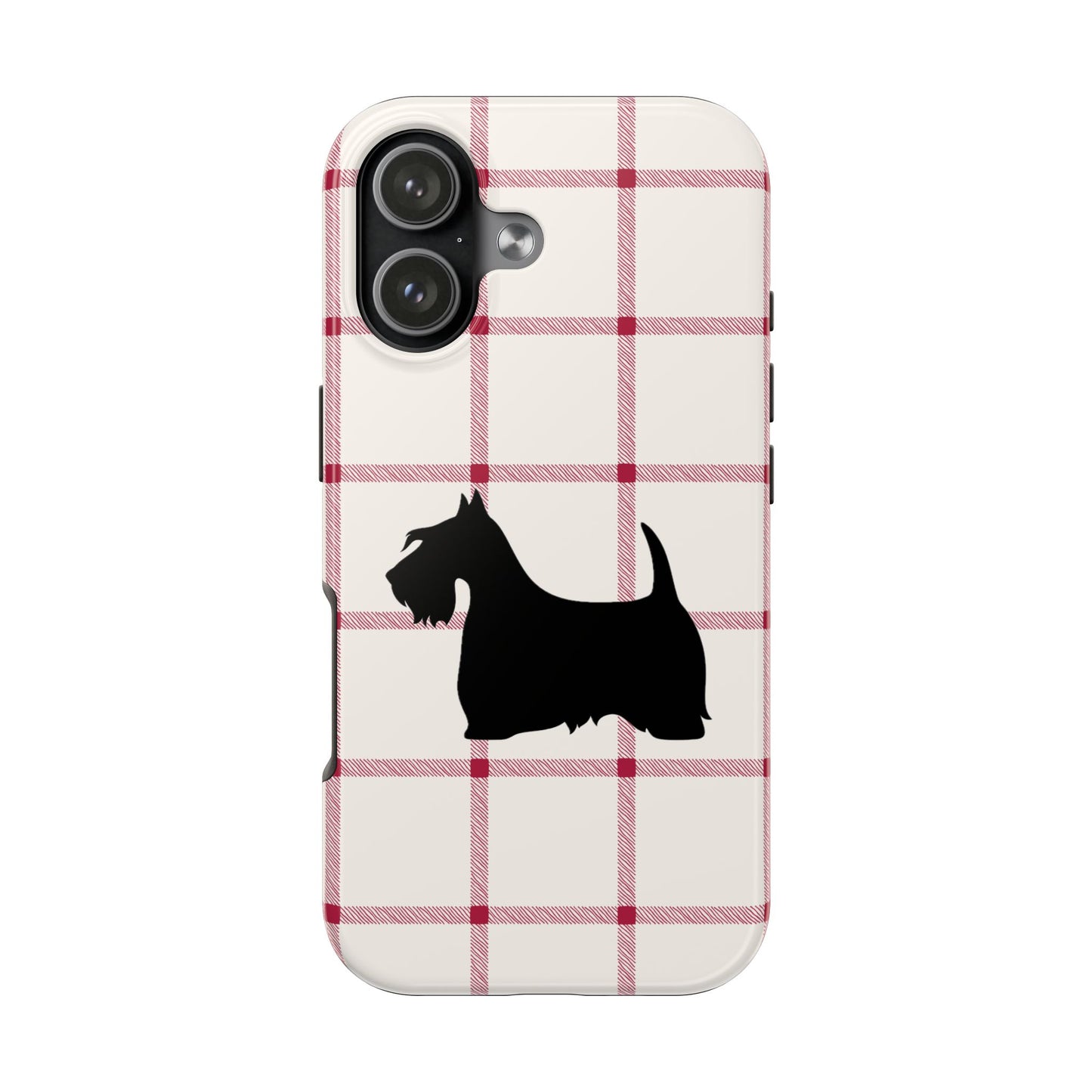 Scottish Terrier Phone Case, Tough Cases, Scottie Dog Phone Cover, Gift for Dog Lovers, Plaid Design