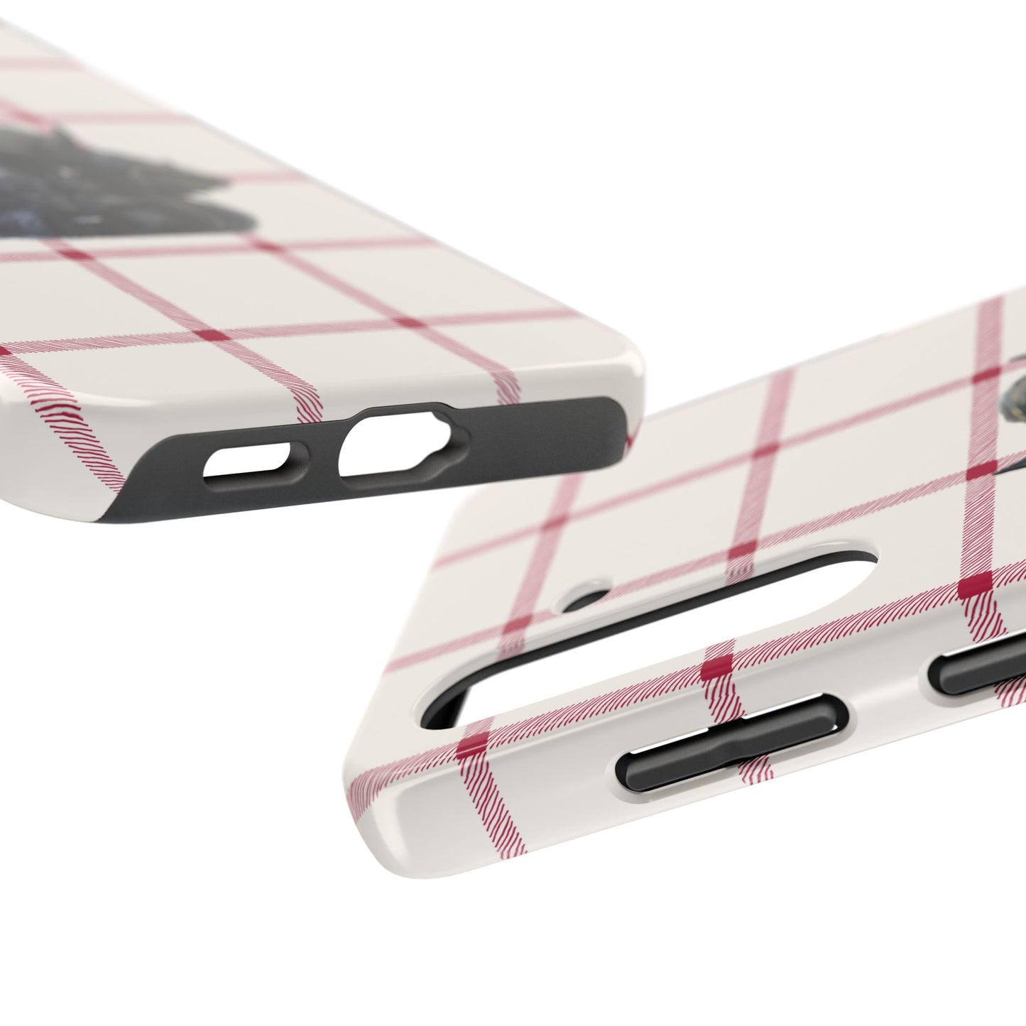 Scottish Terrier Phone Case, Tough Cases, Scottie Dog Phone Cover, Gift for Dog Lovers, Plaid Design