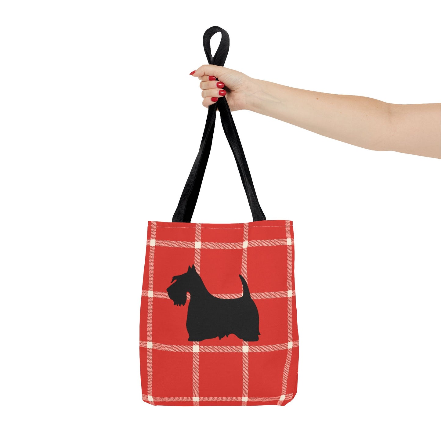 Plaid Scottish Terrier Tote Bag, Stylish Carryall for Pet Lovers, Perfect for Shopping, Beach Days, Teachers, Gifts, All-Occasion Bag