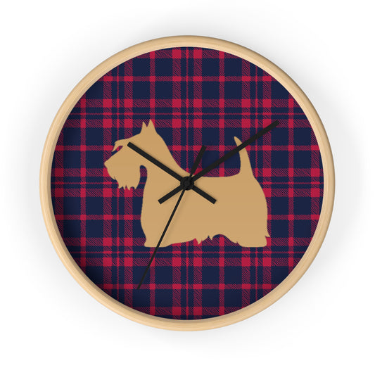 Scottish Terrier Wall Clock, Pet Lover Gift, Home Decor, Office Decor, Scottish Terrier Decor, Unique Wall Timepiece