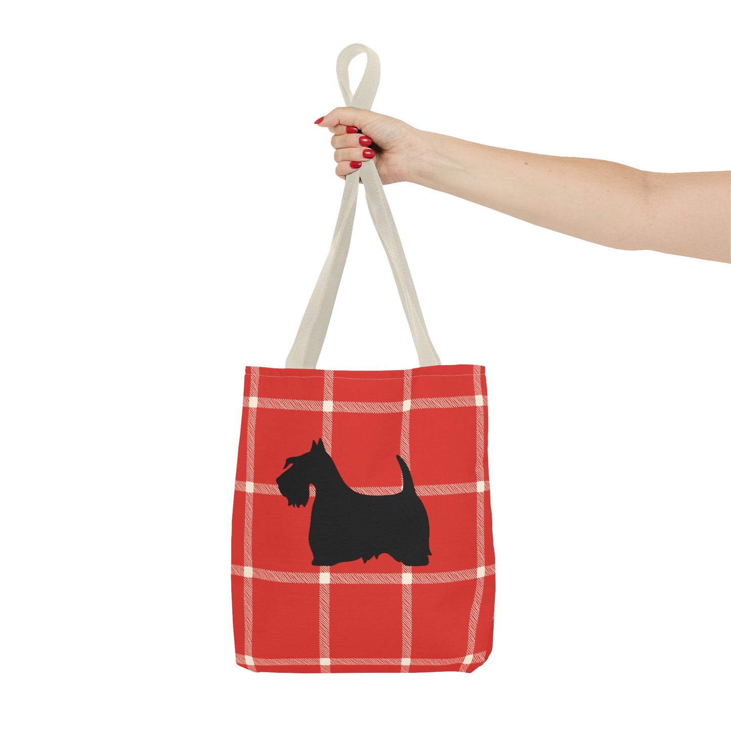 Plaid Scottish Terrier Tote Bag, Stylish Carryall for Pet Lovers, Perfect for Shopping, Beach Days, Teachers, Gifts, All-Occasion Bag