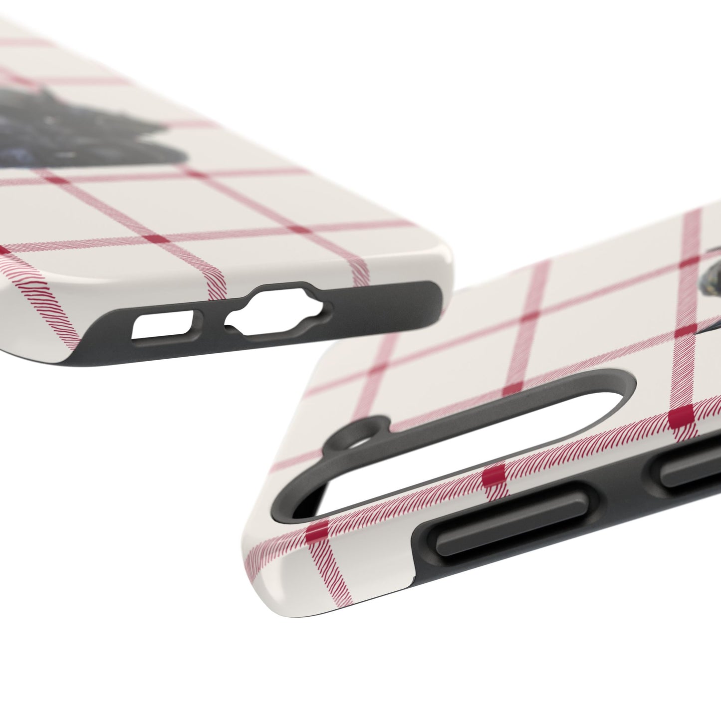 Scottish Terrier Phone Case, Tough Cases, Scottie Dog Phone Cover, Gift for Dog Lovers, Plaid Design