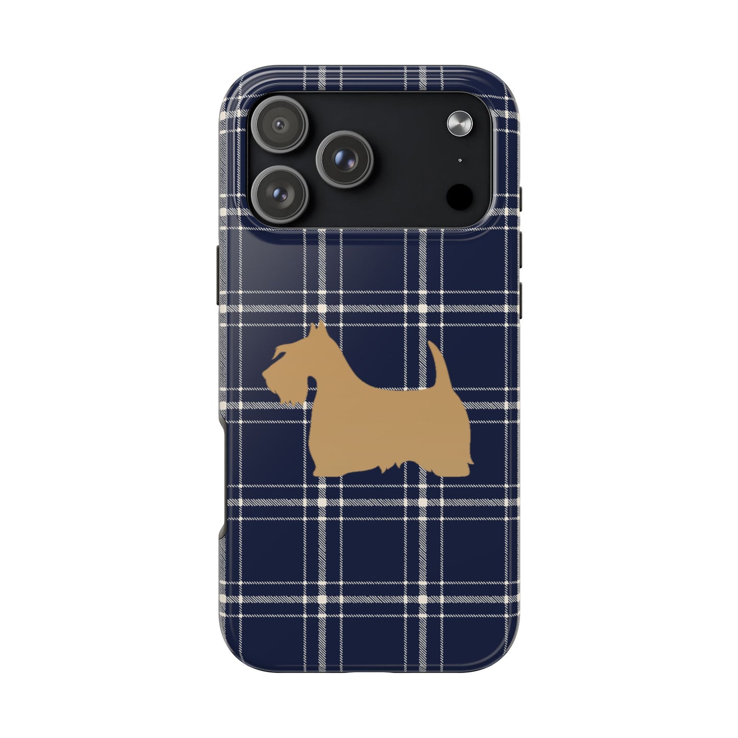 Scottish Terrier Phone Case, Tough Cases, Scottie Dog Phone Cover, Gift for Dog Lovers, Plaid Design