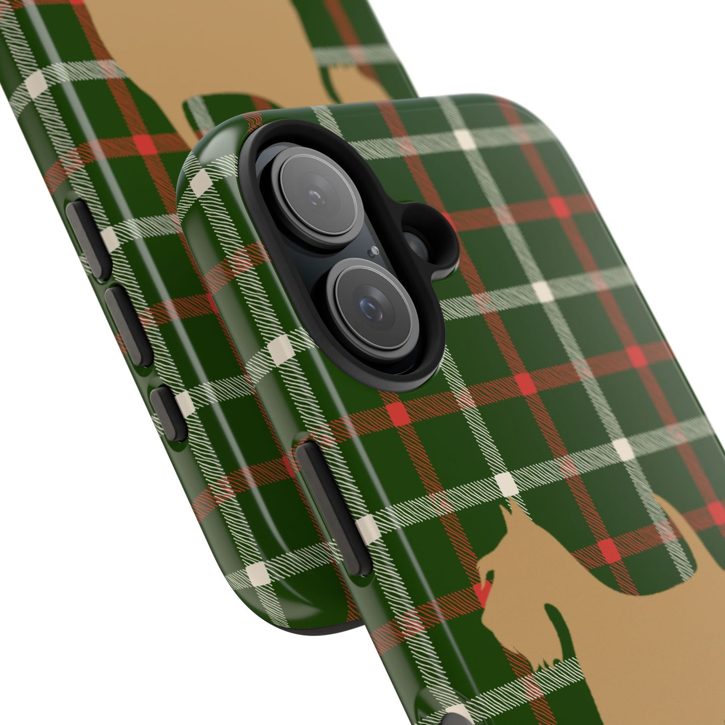 Scottish Terrier Phone Case, Tough Cases, Scottie Dog Phone Cover, Gift for Dog Lovers, Plaid Design