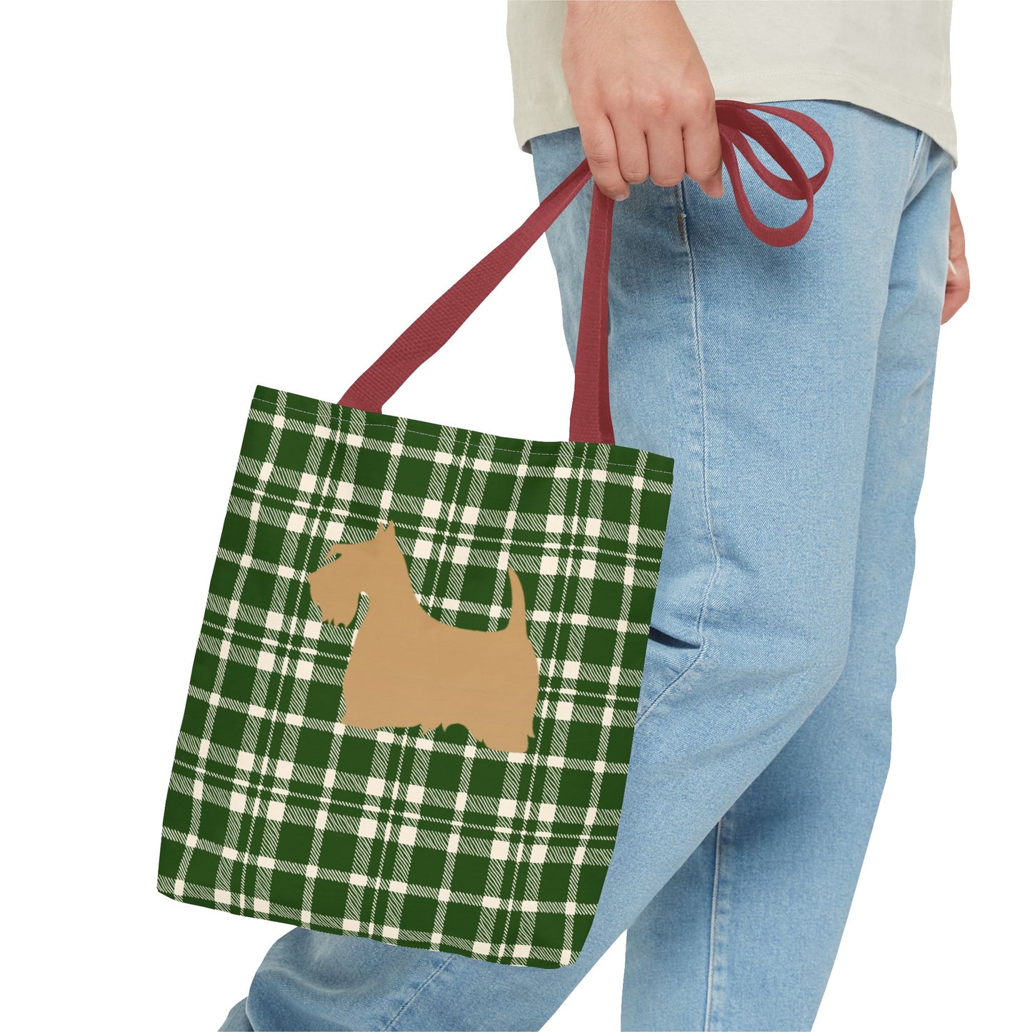 Plaid Scottish Terrier Tote Bag, Stylish Carryall for Pet Lovers, Perfect for Shopping, Beach Days, Teachers, Gifts, All-Occasion Bag
