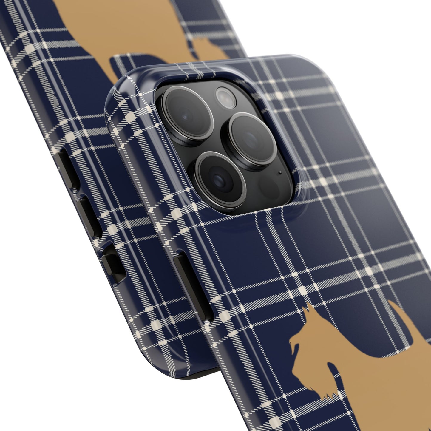 Scottish Terrier Phone Case, Tough Cases, Scottie Dog Phone Cover, Gift for Dog Lovers, Plaid Design