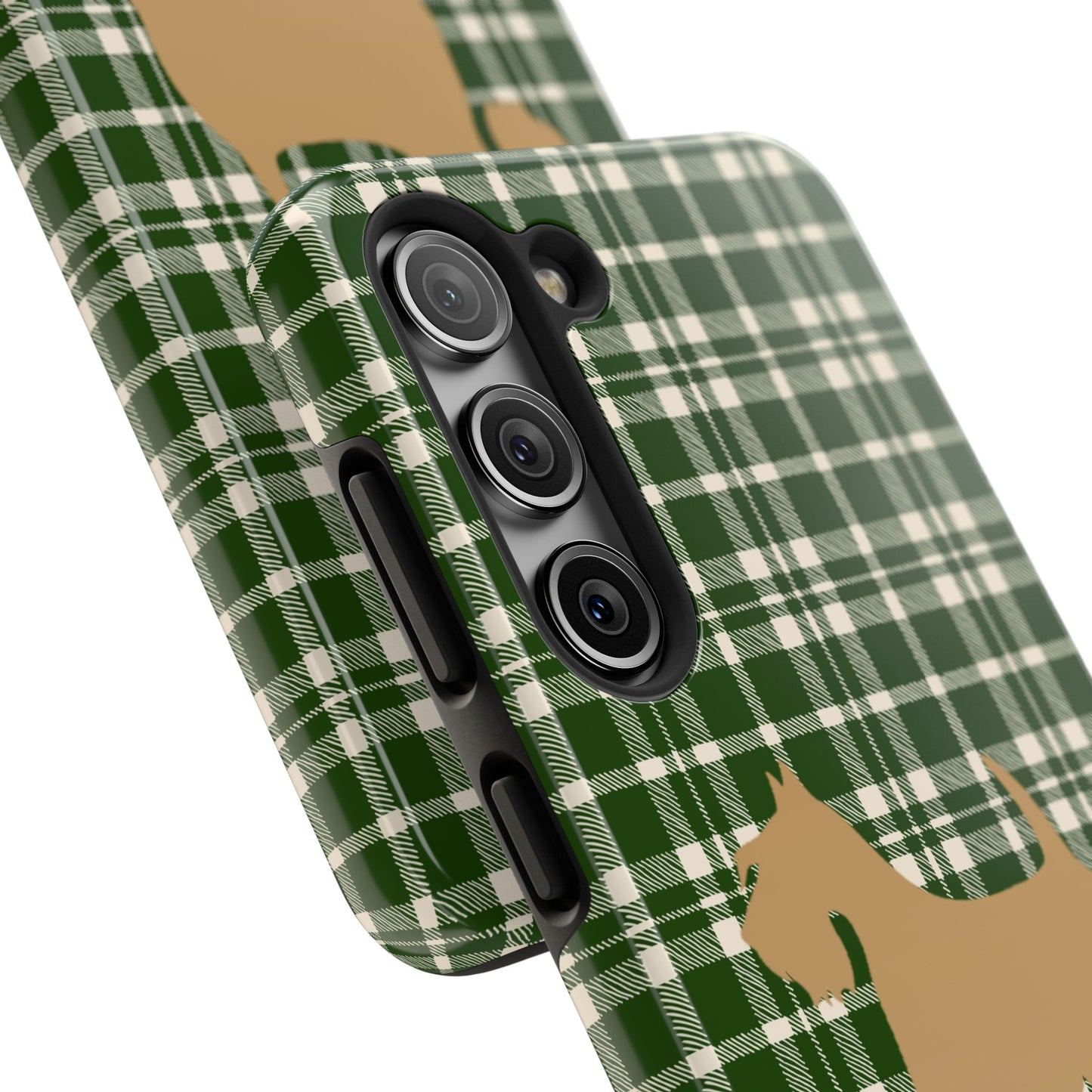 Scottish Terrier Phone Case, Tough Cases, Scottie Dog Phone Cover, Gift for Dog Lovers, Plaid Design