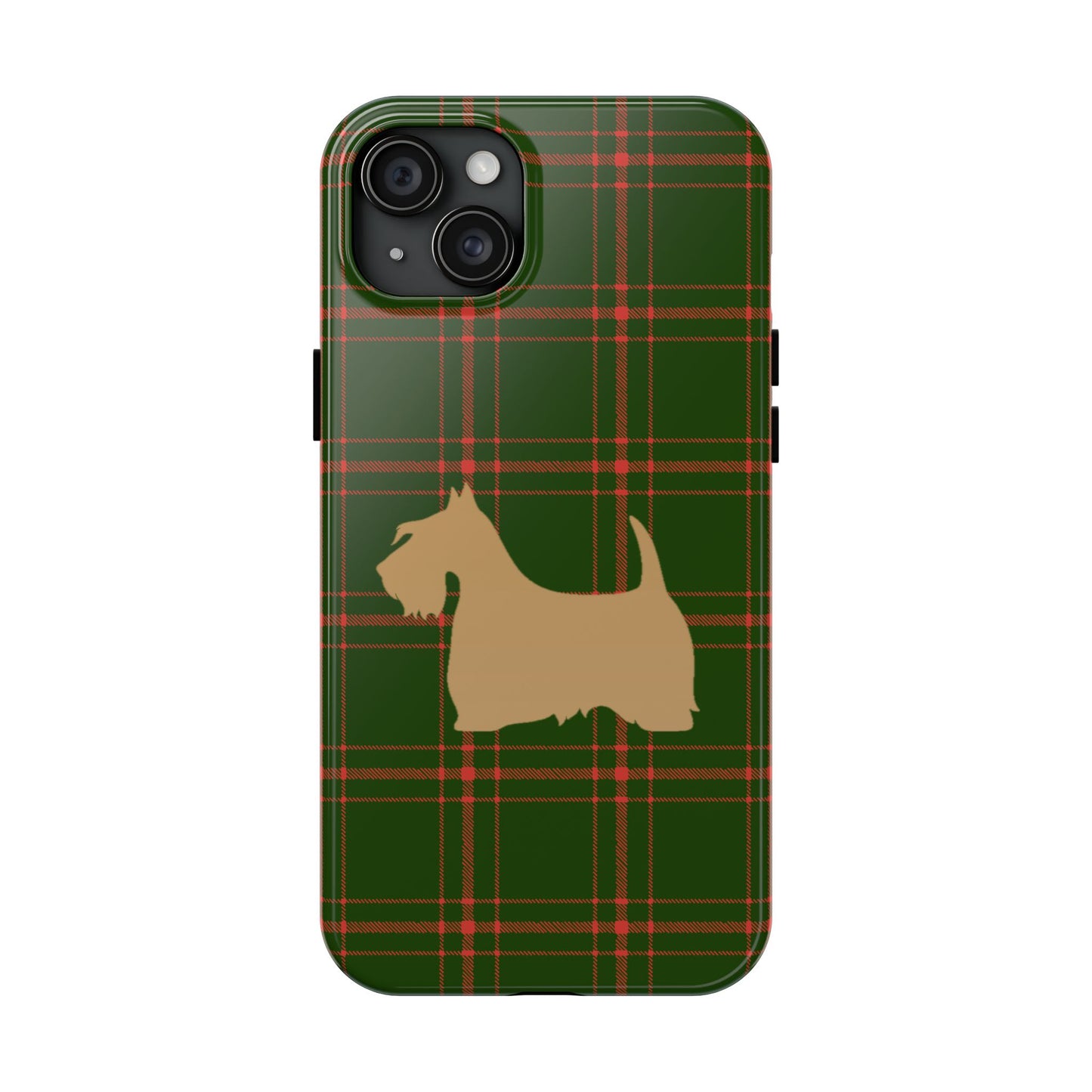 Scottish Terrier Phone Case, Tough Cases, Scottie Dog Phone Cover, Gift for Dog Lovers, Plaid Design