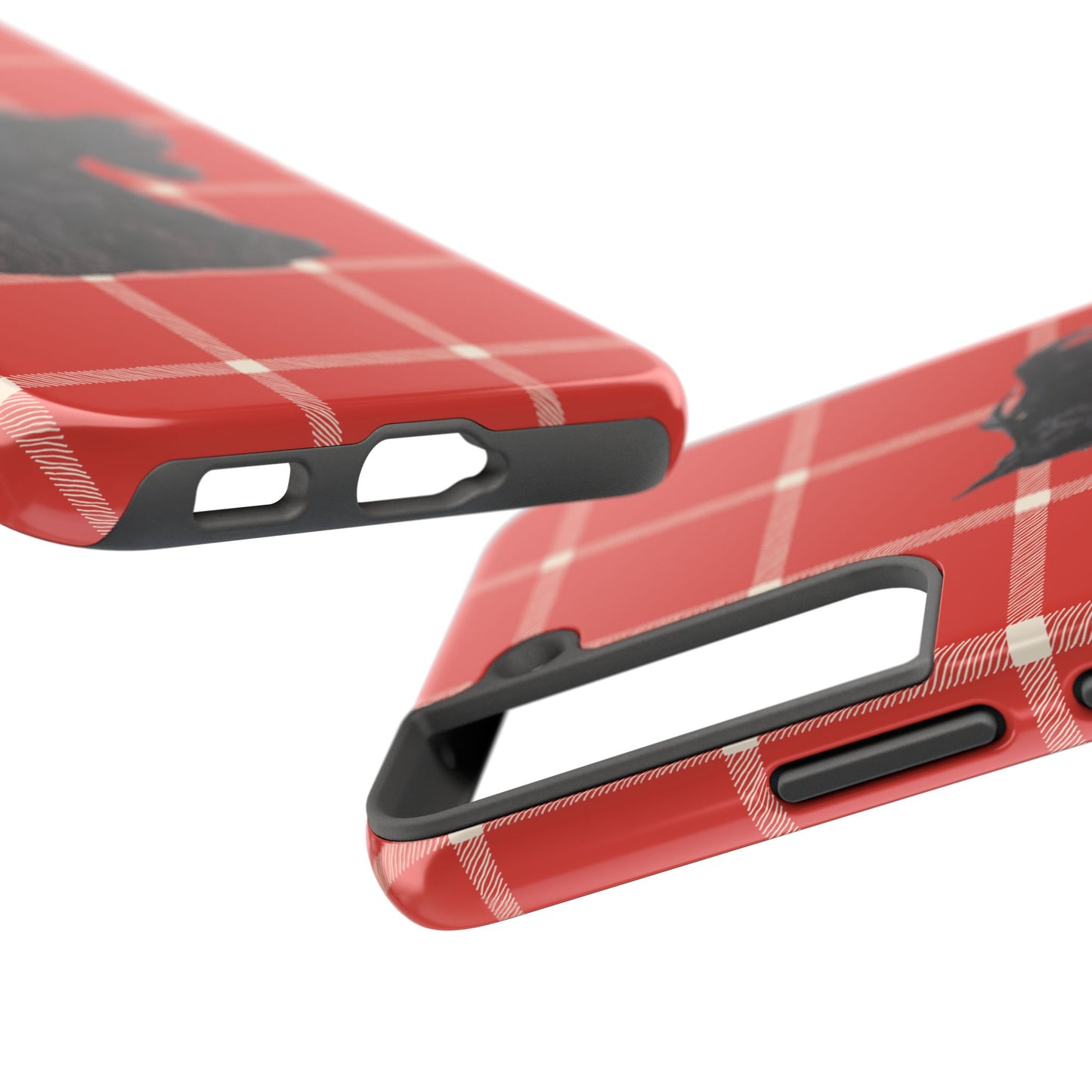 Scottish Terrier Phone Case, Tough Cases, Scottie Dog Phone Cover, Gift for Dog Lovers, Plaid Design