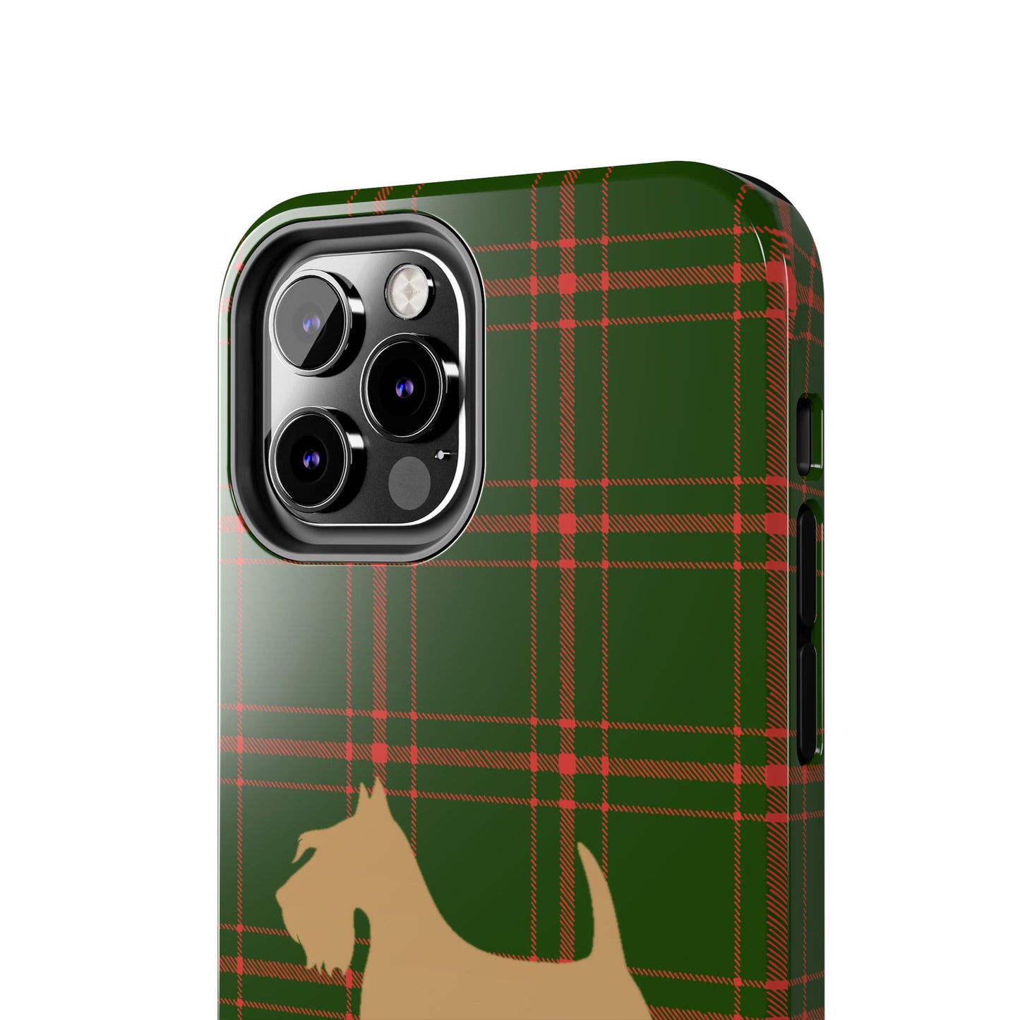Scottish Terrier Phone Case, Tough Cases, Scottie Dog Phone Cover, Gift for Dog Lovers, Plaid Design