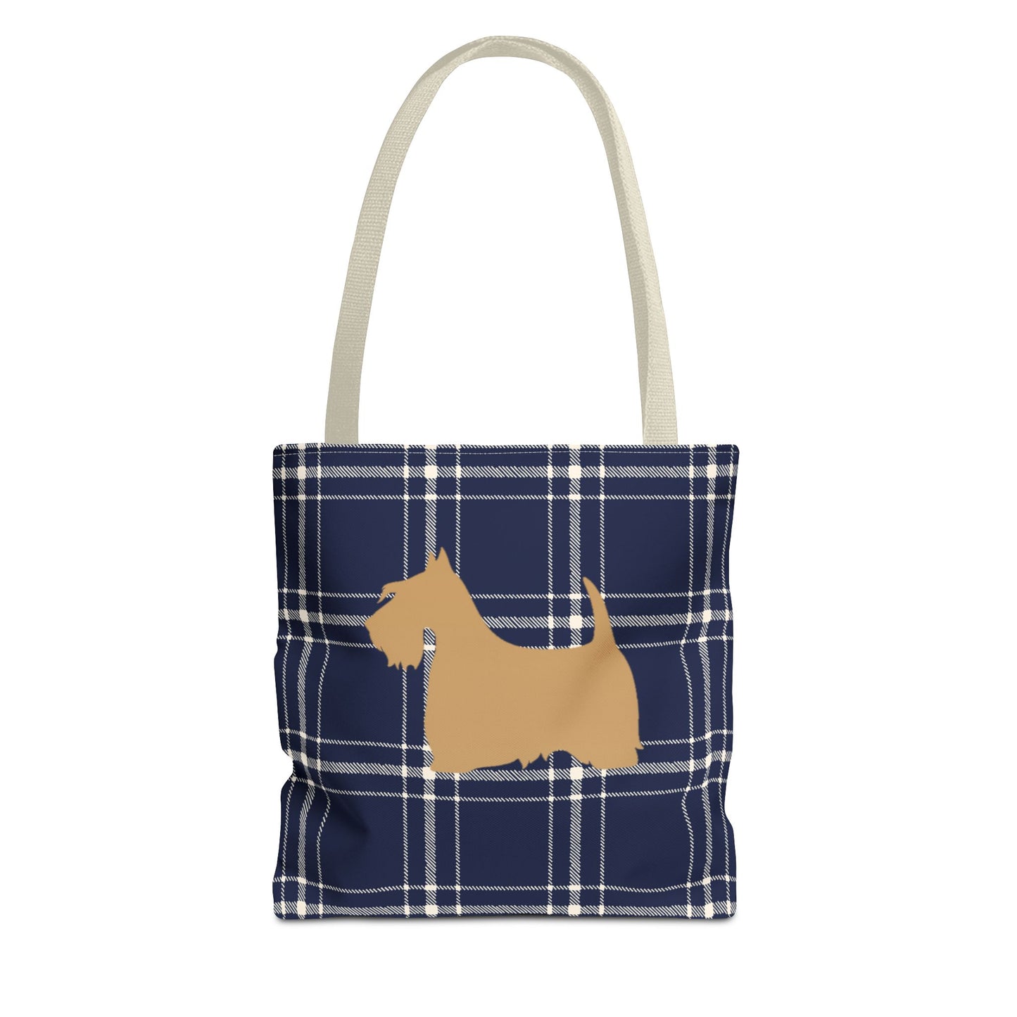 Plaid Scottish Terrier Tote Bag, Stylish Carryall for Pet Lovers, Perfect for Shopping, Beach Days, Teachers, Gifts, All-Occasion Bag