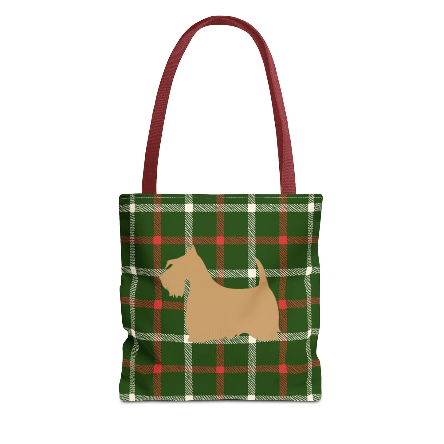 Plaid Scottish Terrier Tote Bag, Stylish Carryall for Pet Lovers, Perfect for Shopping, Beach Days, Teachers, Gifts, All-Occasion Bag