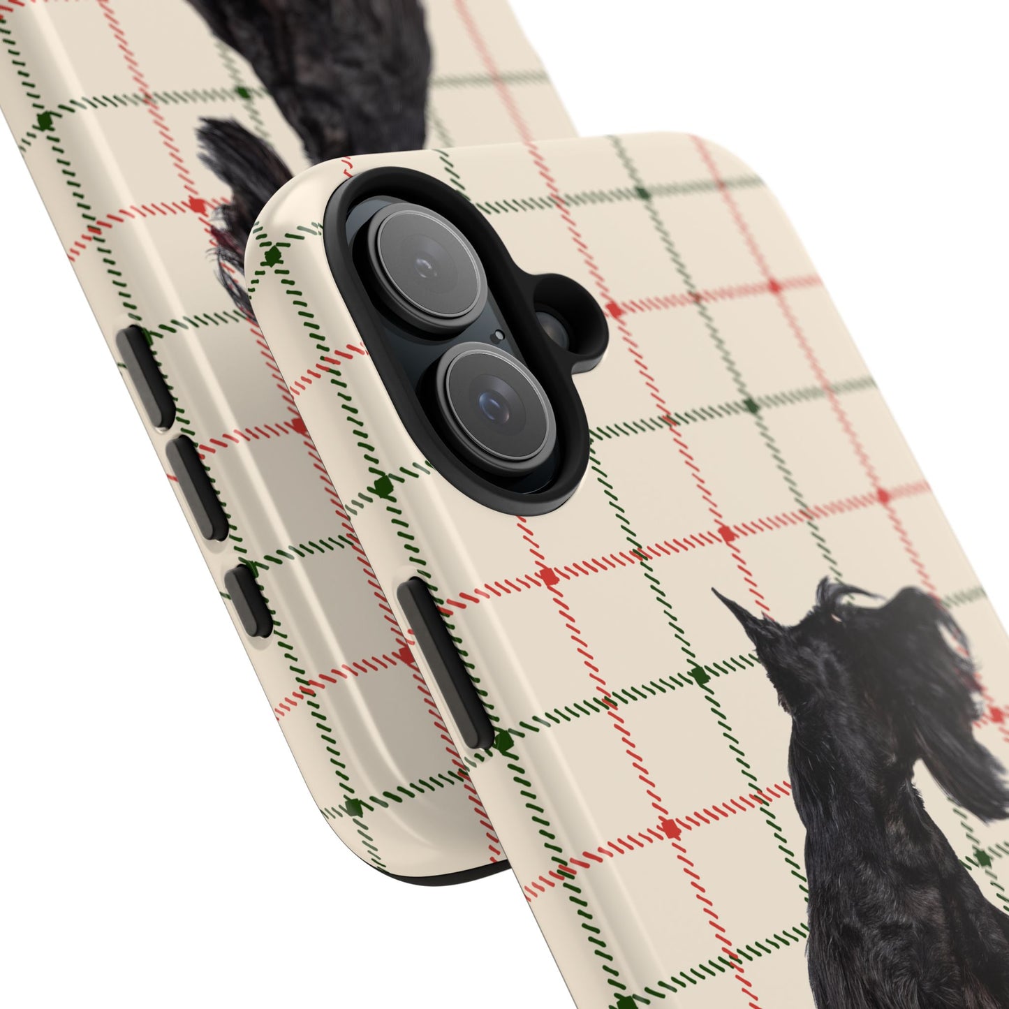 Scottish Terrier Phone Case, Tough Cases, Scottie Dog Phone Cover, Gift for Dog Lovers, Plaid Design