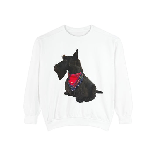 Friend of Fitz the Scottie Sweatshirt, Unisex Sweater, Pet Gift, Cute Animal Design, Casual Fall Wear, Birthday Gift for Dog Owners
