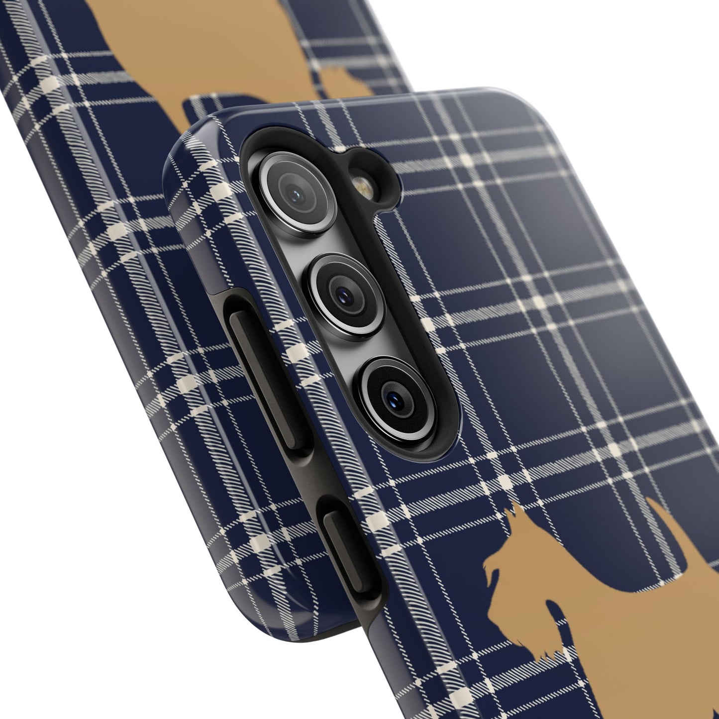 Scottish Terrier Phone Case, Tough Cases, Scottie Dog Phone Cover, Gift for Dog Lovers, Plaid Design