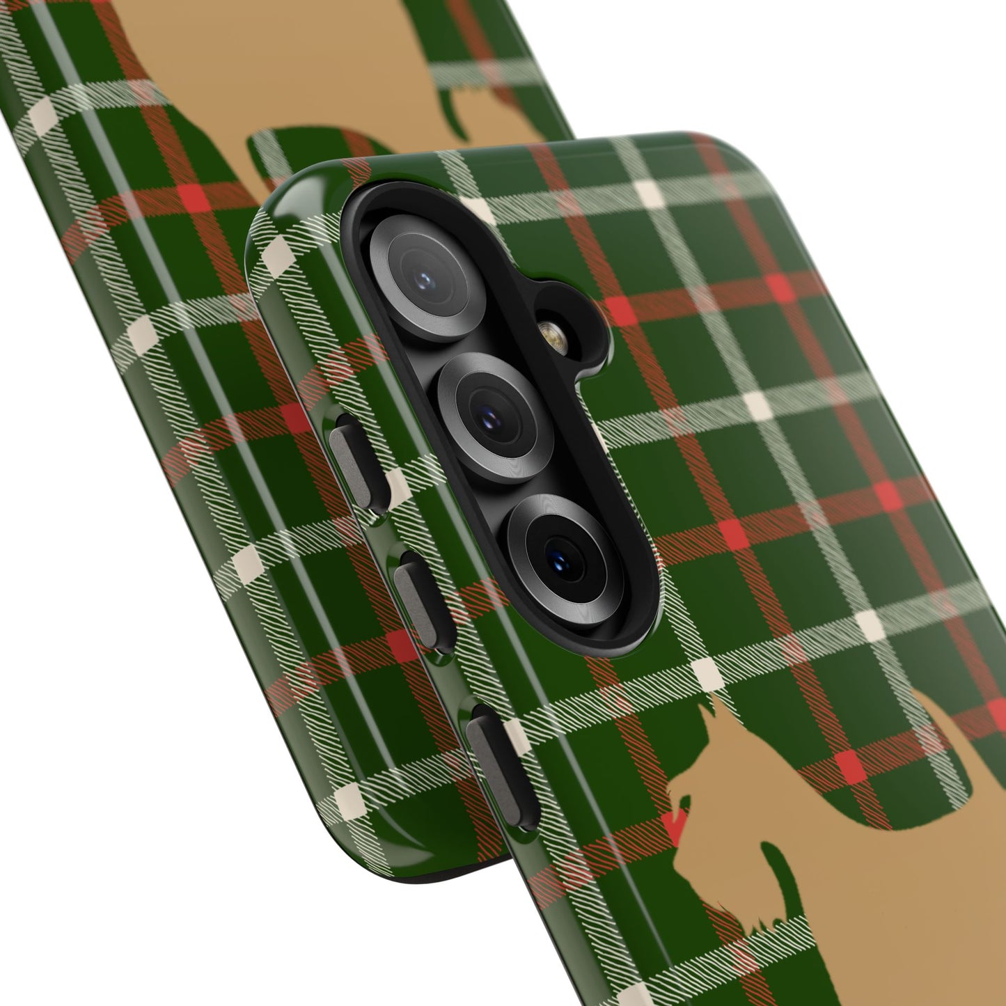 Scottish Terrier Phone Case, Tough Cases, Scottie Dog Phone Cover, Gift for Dog Lovers, Plaid Design