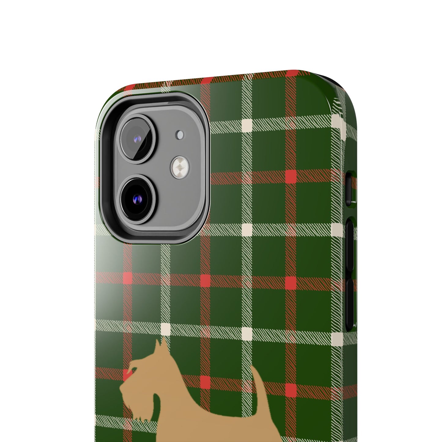 Scottish Terrier Phone Case, Tough Cases, Scottie Dog Phone Cover, Gift for Dog Lovers, Plaid Design