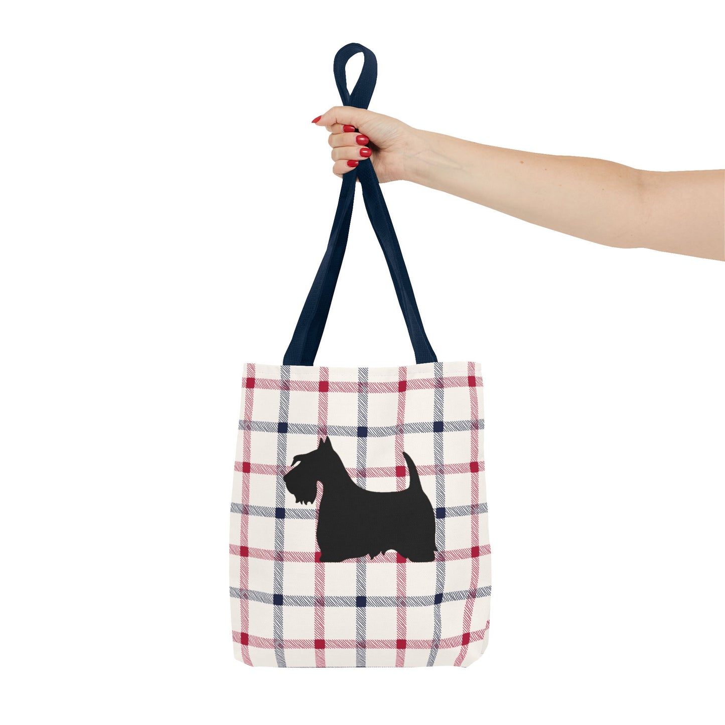 Plaid Scottish Terrier Tote Bag, Stylish Carryall for Pet Lovers, Perfect for Shopping, Beach Days, Teachers, Gifts, All-Occasion Bag