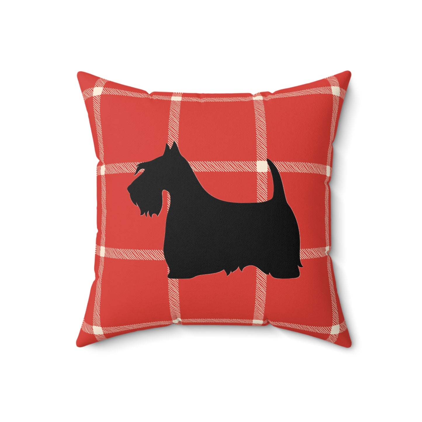 Scottish Terrier Faux Suede Pillow, Cozy Home Decor, Housewarming Gift, Pet Lover Gift, Holiday Accent Cushion