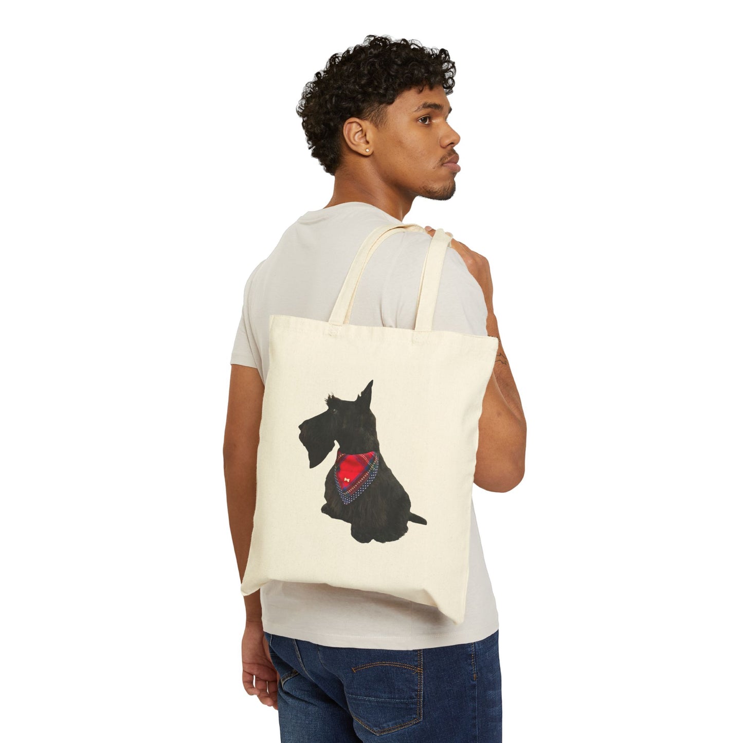 Fitz the Scottie Canvas Tote Bag