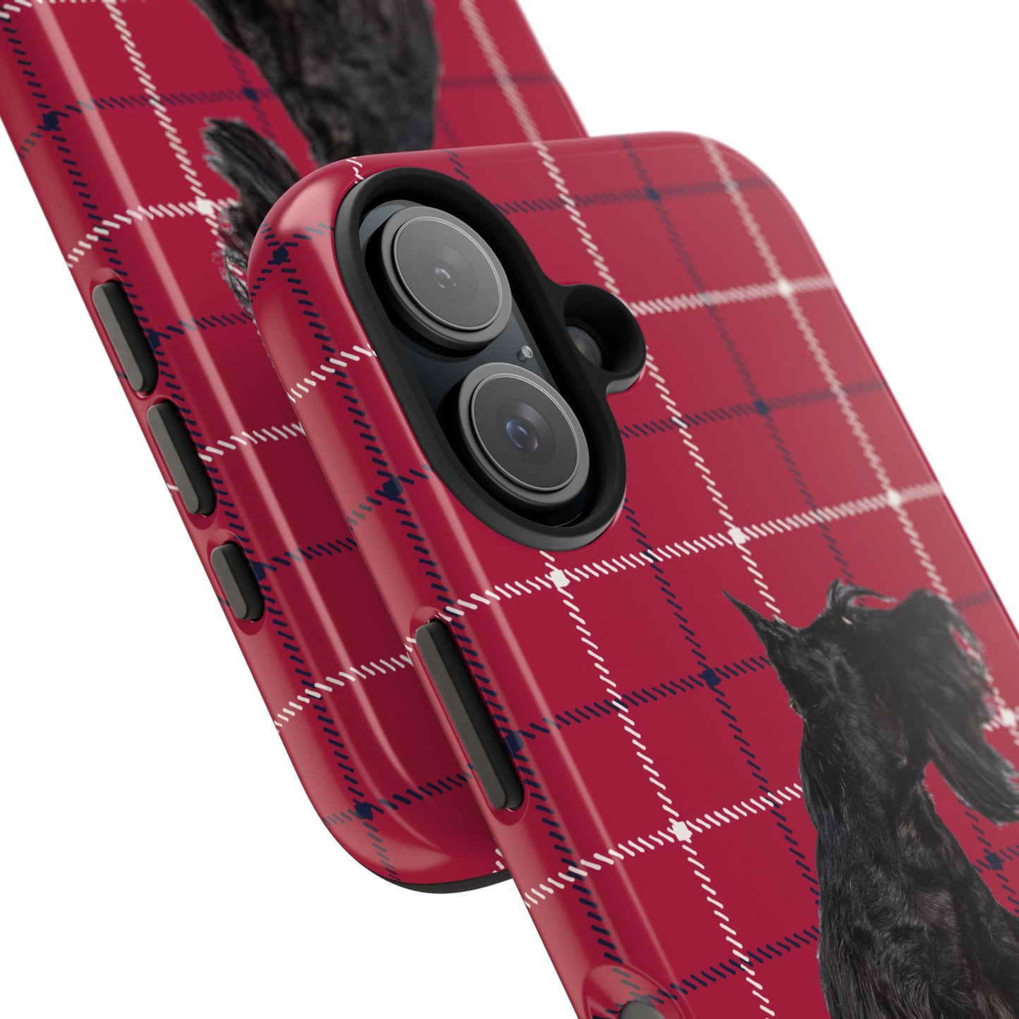 Scottish Terrier Phone Case, Tough Cases, Scottie Dog Phone Cover, Gift for Dog Lovers, Plaid Design