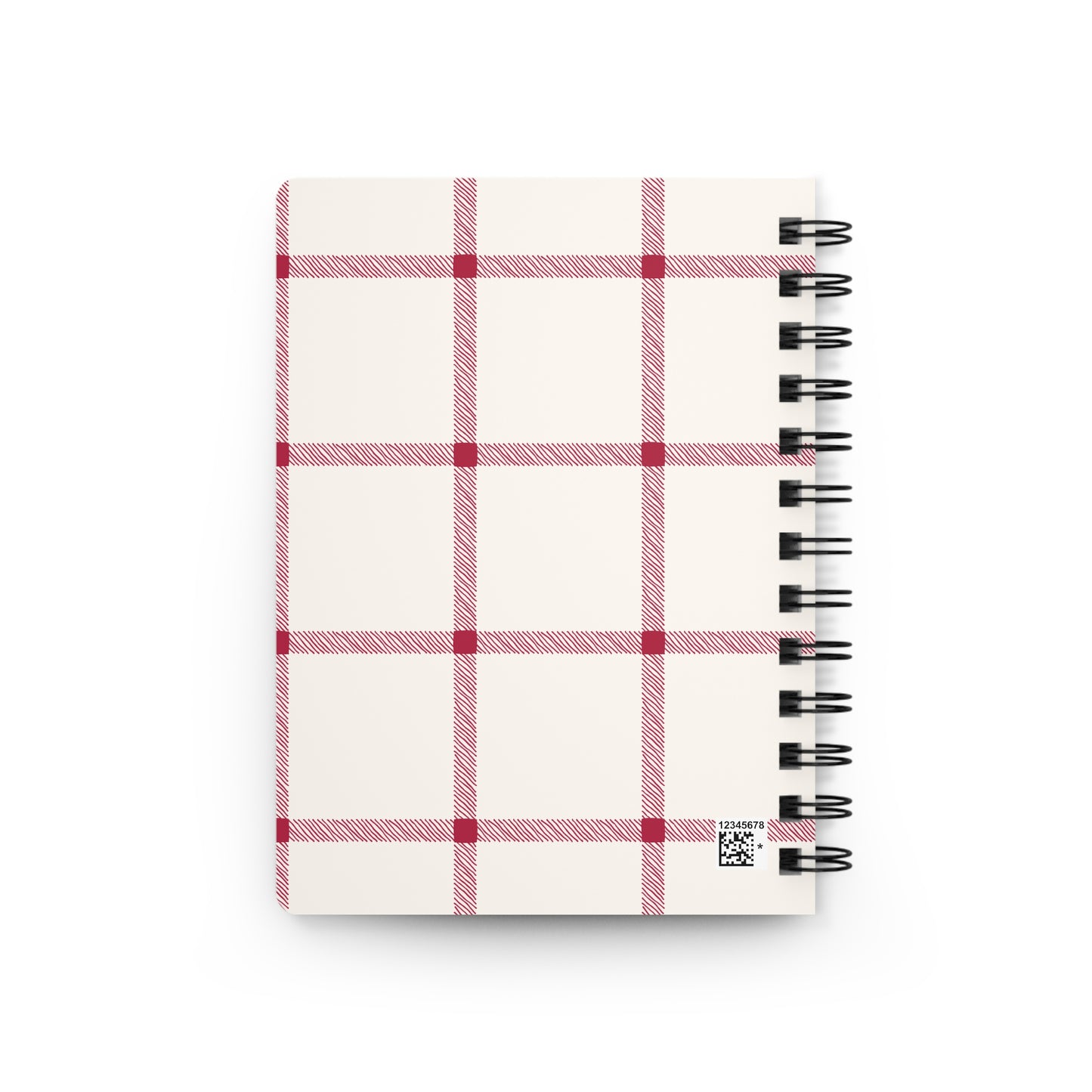 Spiral Bound Journal - Scottish Terrier Silhouette Tartan Design