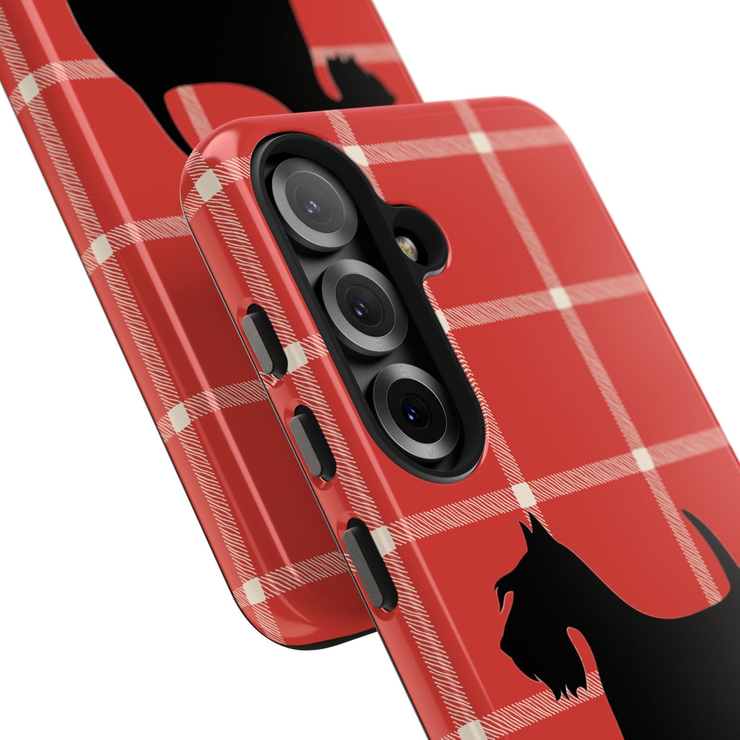 Scottish Terrier Phone Case, Tough Cases, Scottie Dog Phone Cover, Gift for Dog Lovers, Plaid Design