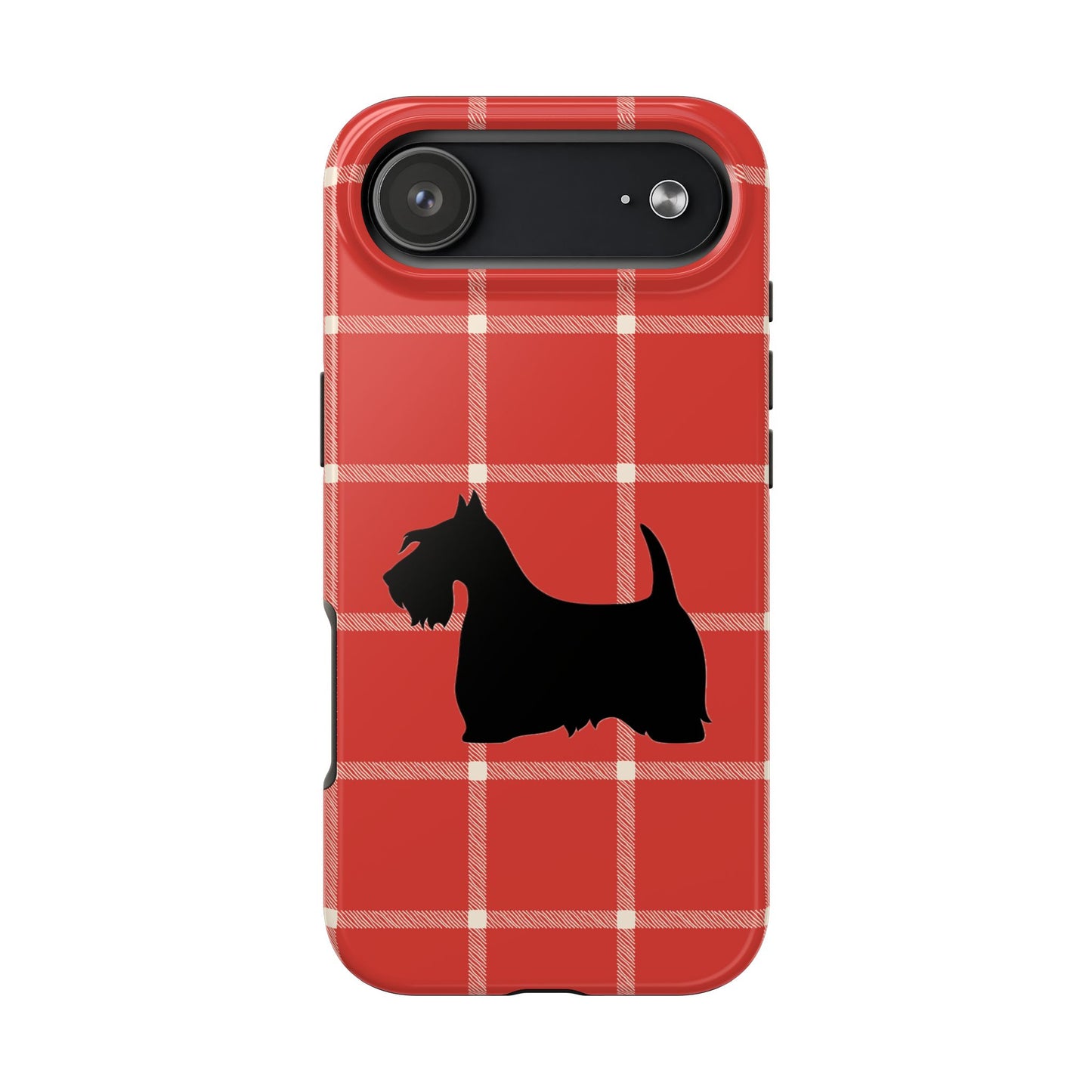 Scottish Terrier Phone Case, Tough Cases, Scottie Dog Phone Cover, Gift for Dog Lovers, Plaid Design