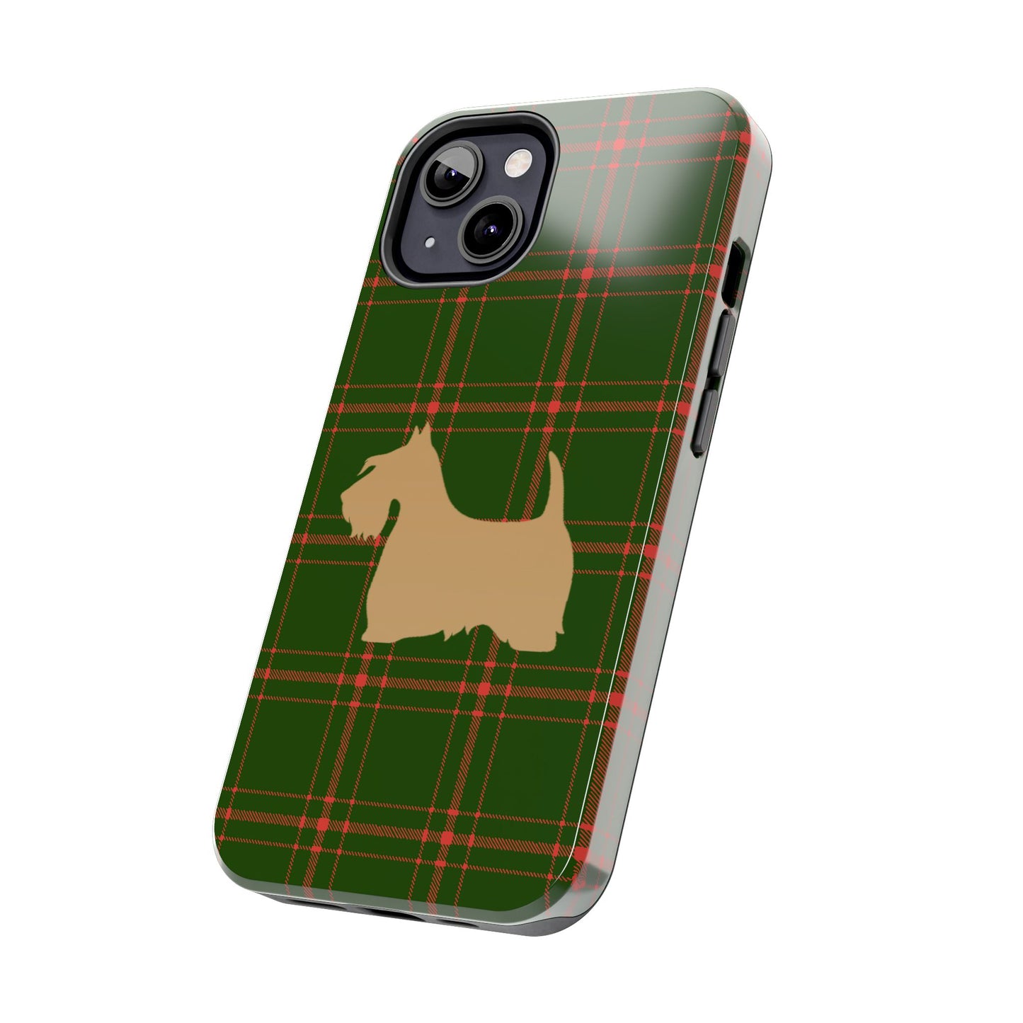 Scottish Terrier Phone Case, Tough Cases, Scottie Dog Phone Cover, Gift for Dog Lovers, Plaid Design