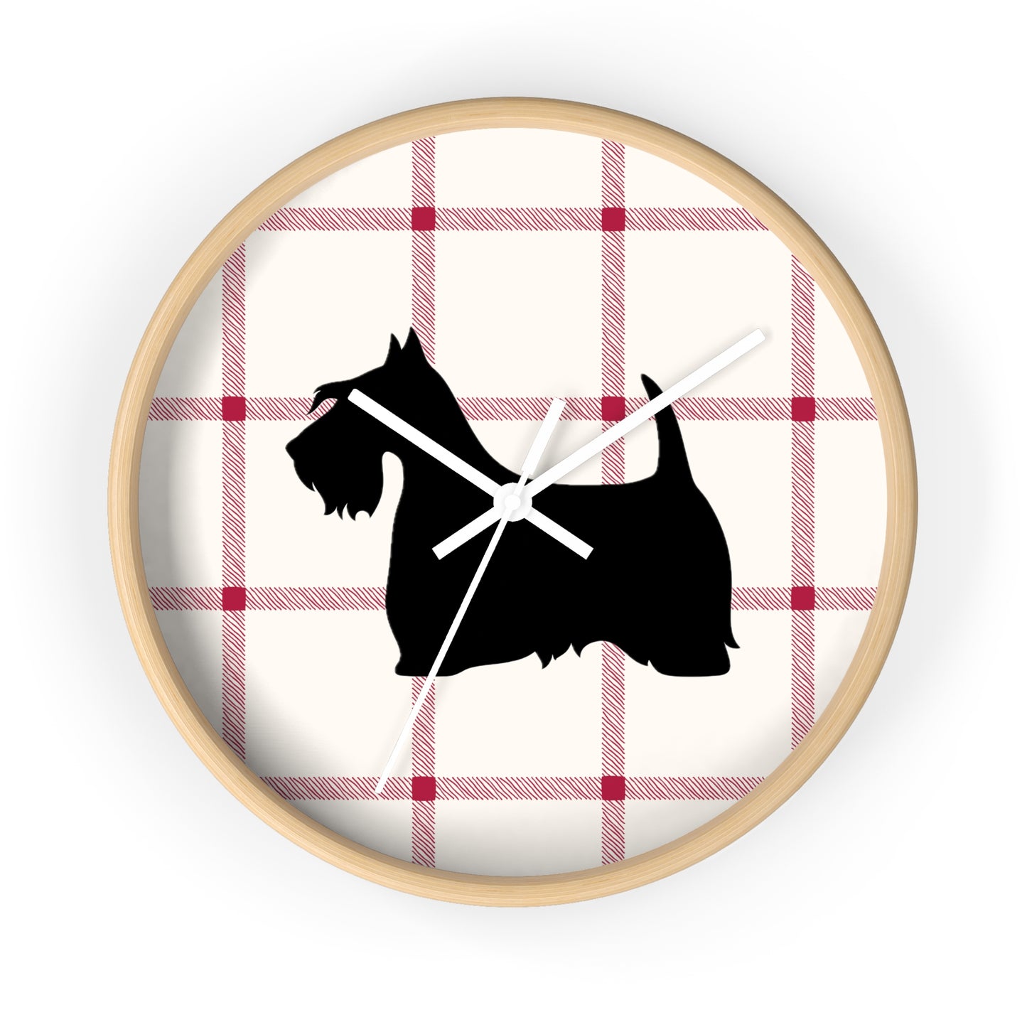 Scottish Terrier Wall Clock, Pet Lover Gift, Home Decor, Office Decor, Scottish Terrier Decor, Unique Wall Timepiece